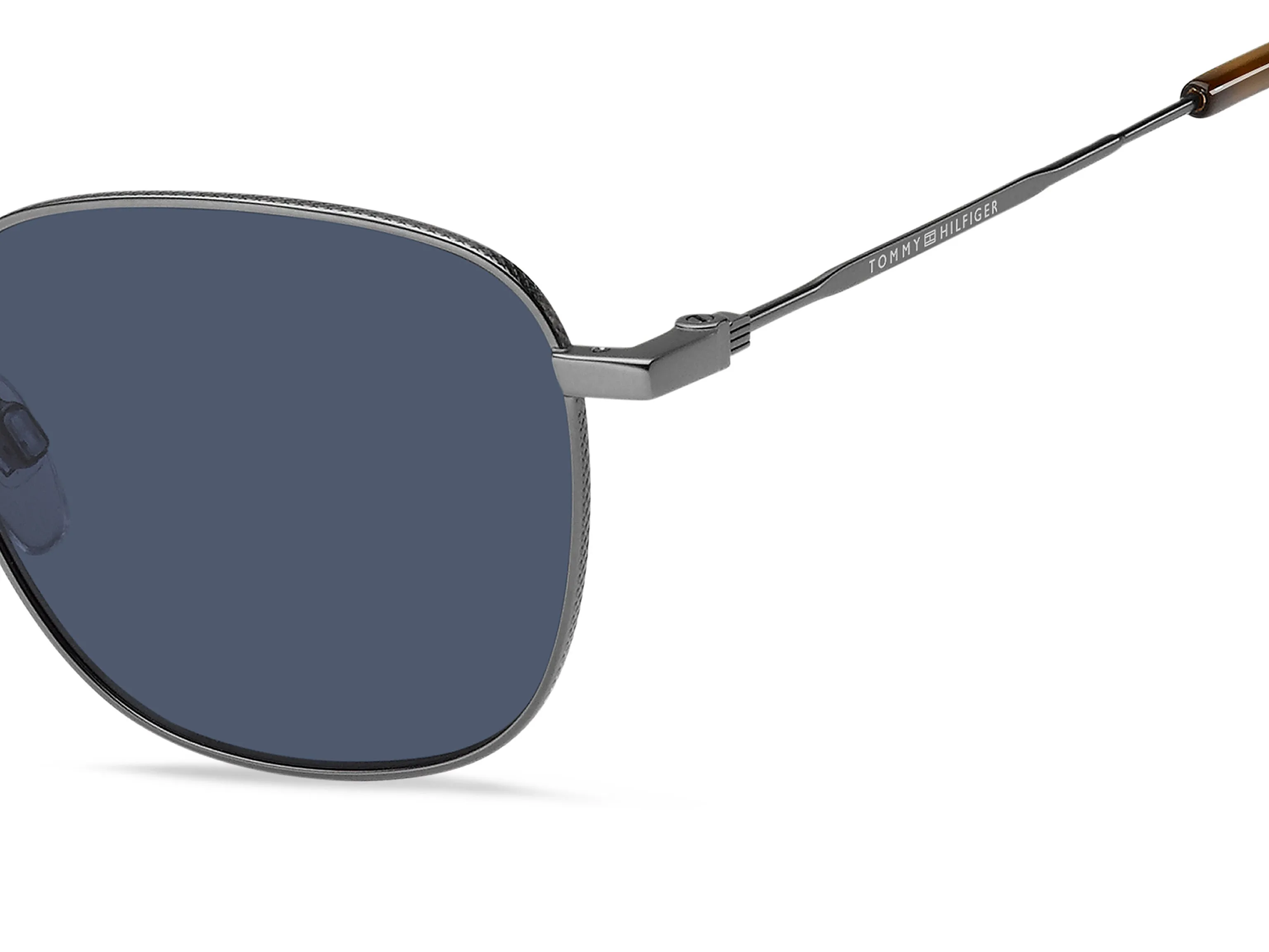 Tommy Hilfiger TH 1873/S R80/KU Occhiali da sole Metallo Canna di Fucile opaco Blu Squadrata - immagine 3
