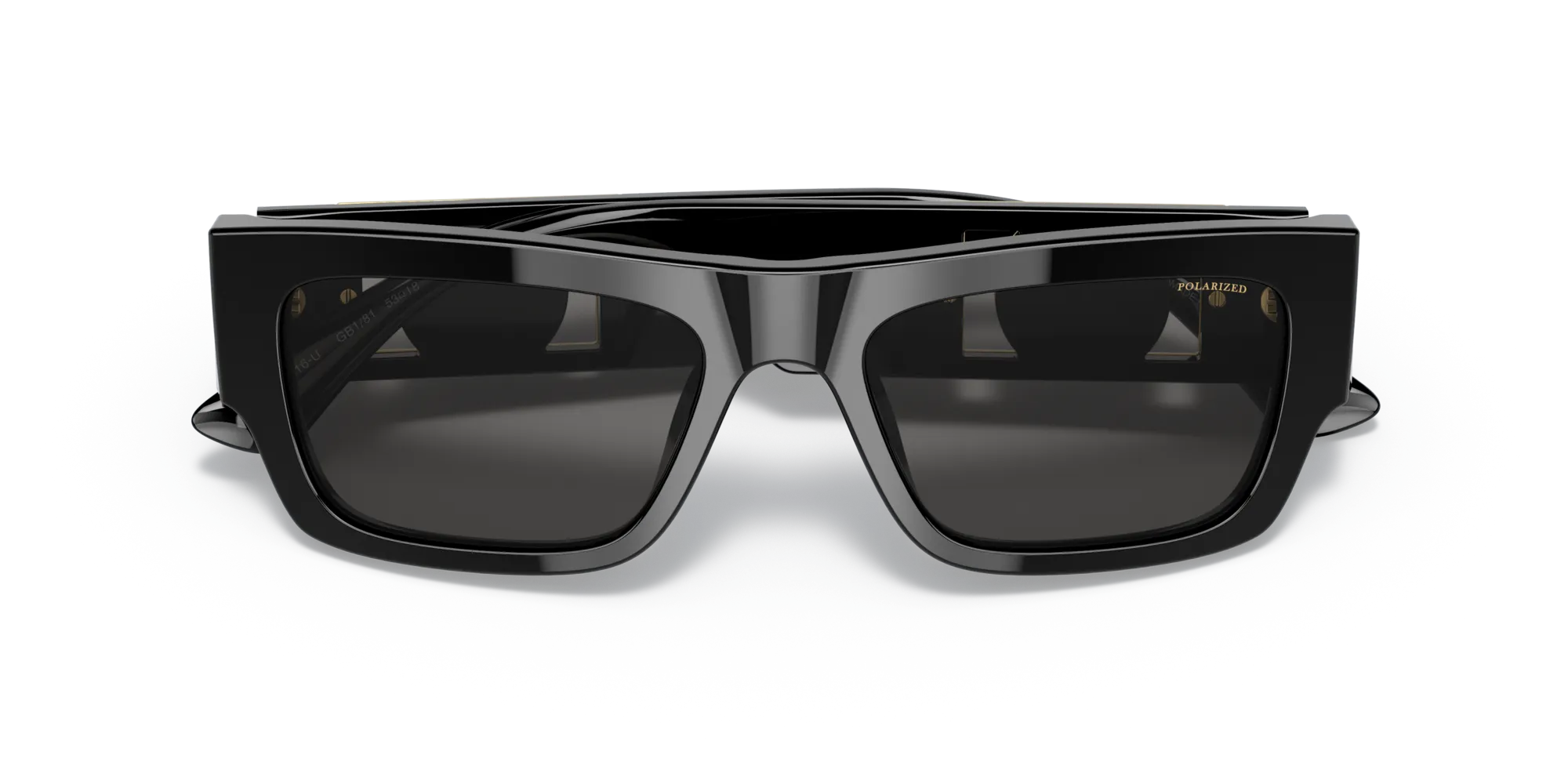 Versace VE4416U GB1/81 Occhiali da sole Acetato Nero Grigio Squadrata Polarizzata - immagine 2