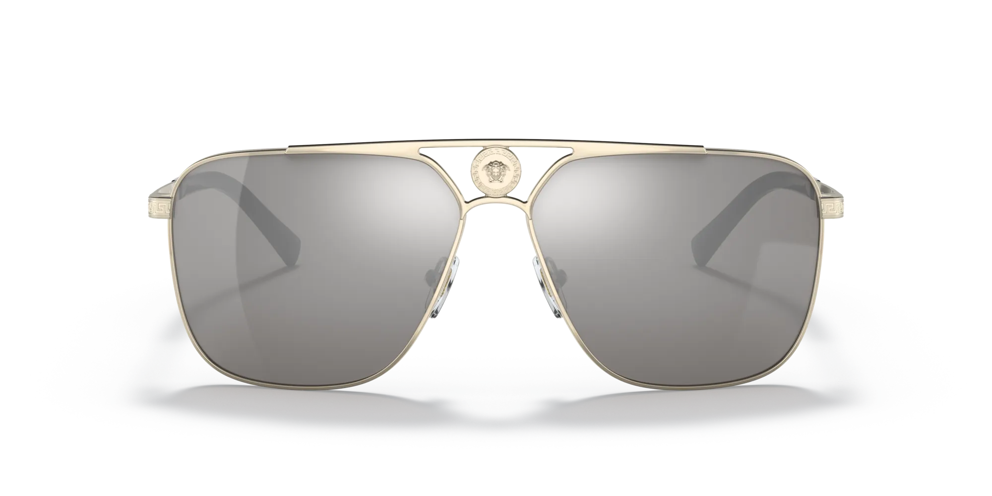Versace VE2238 12526G Occhiali da sole Metallo Oro Grigio Squadrata Specchiate - immagine 3