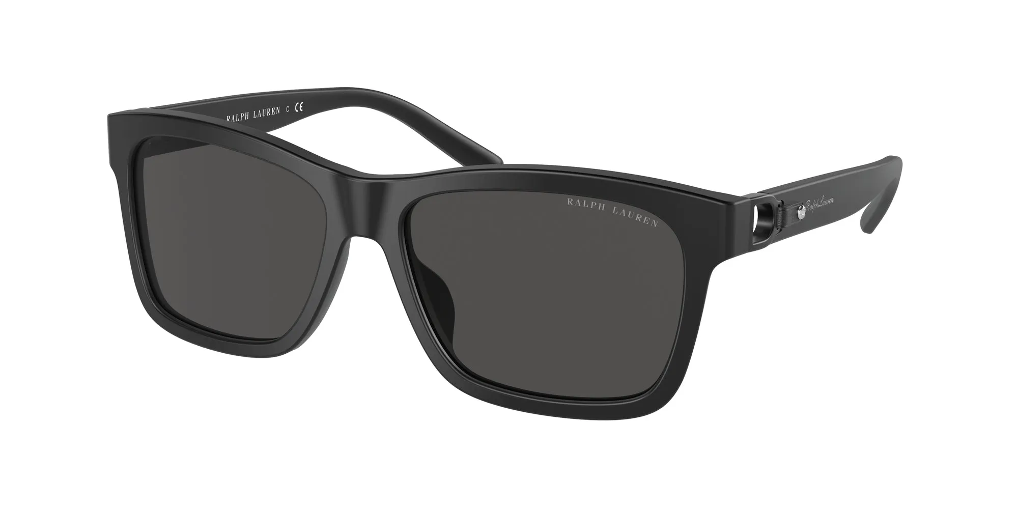 Ralph Lauren RL8203QU 537587 Occhiali da sole Acetato Nero Grigio Squadrata Normale - immagine 1