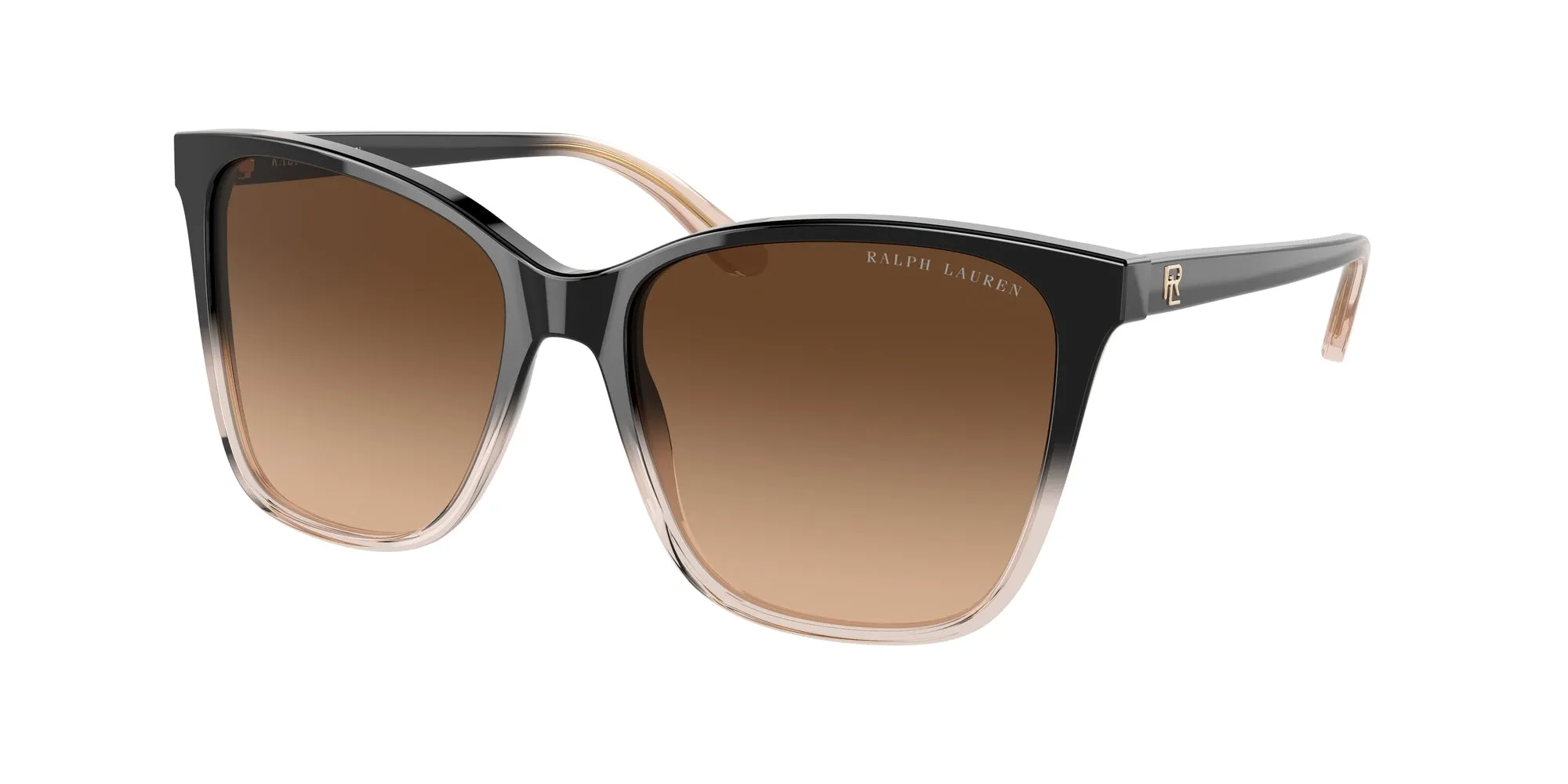 Ralph Lauren RL8201 602274 Occhiali da sole Acetato Nero Marrone Pillow Normale Sfumato - immagine 1