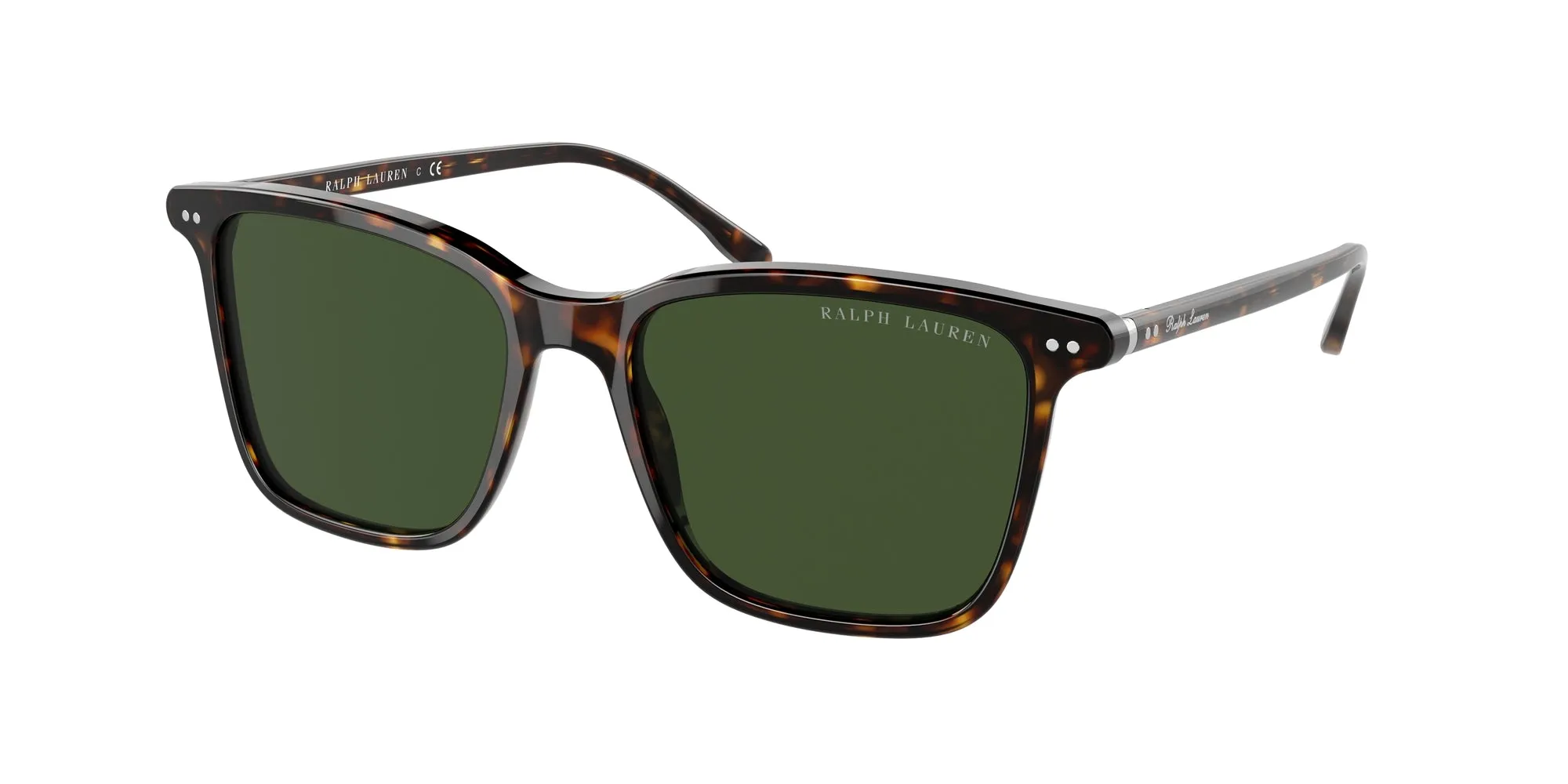 Ralph Lauren RL8199 500371 Occhiali da sole Acetato Tartaruga Verde Pillow Normale - immagine 1
