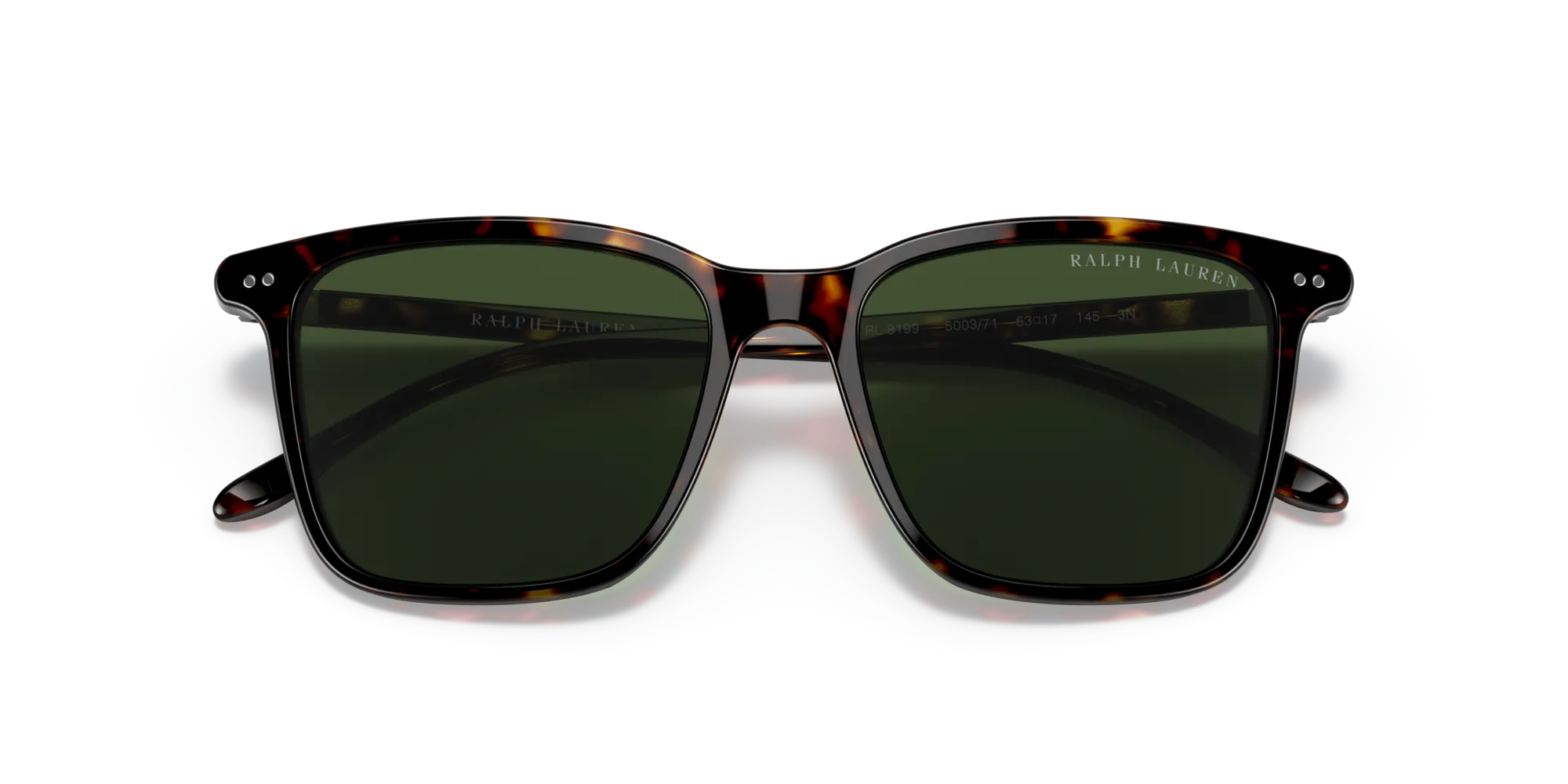 Ralph Lauren RL8199 500371 Occhiali da sole Acetato Tartaruga Verde Pillow Normale - immagine 2