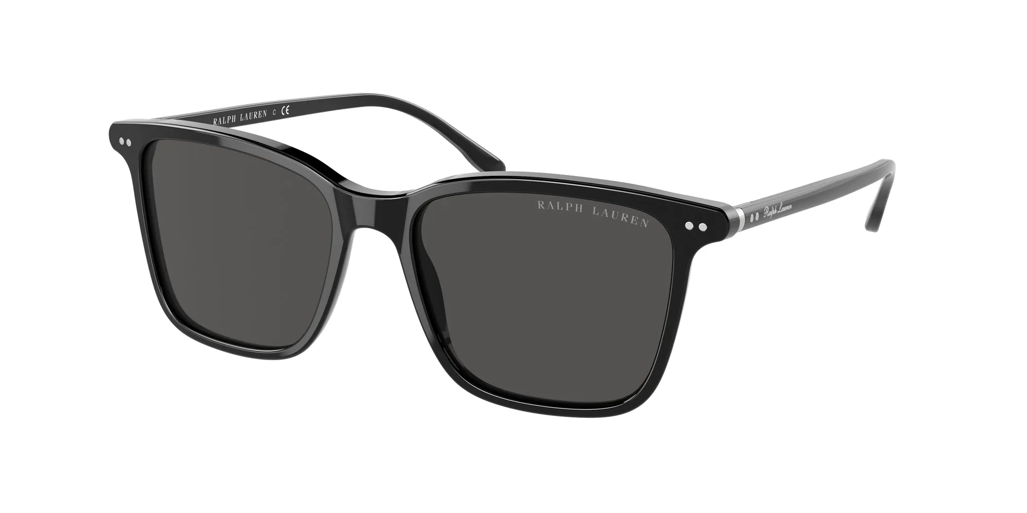 Ralph Lauren RL8199 500187 Occhiali da sole Acetato Nero Grigio Pillow Normale - immagine 1
