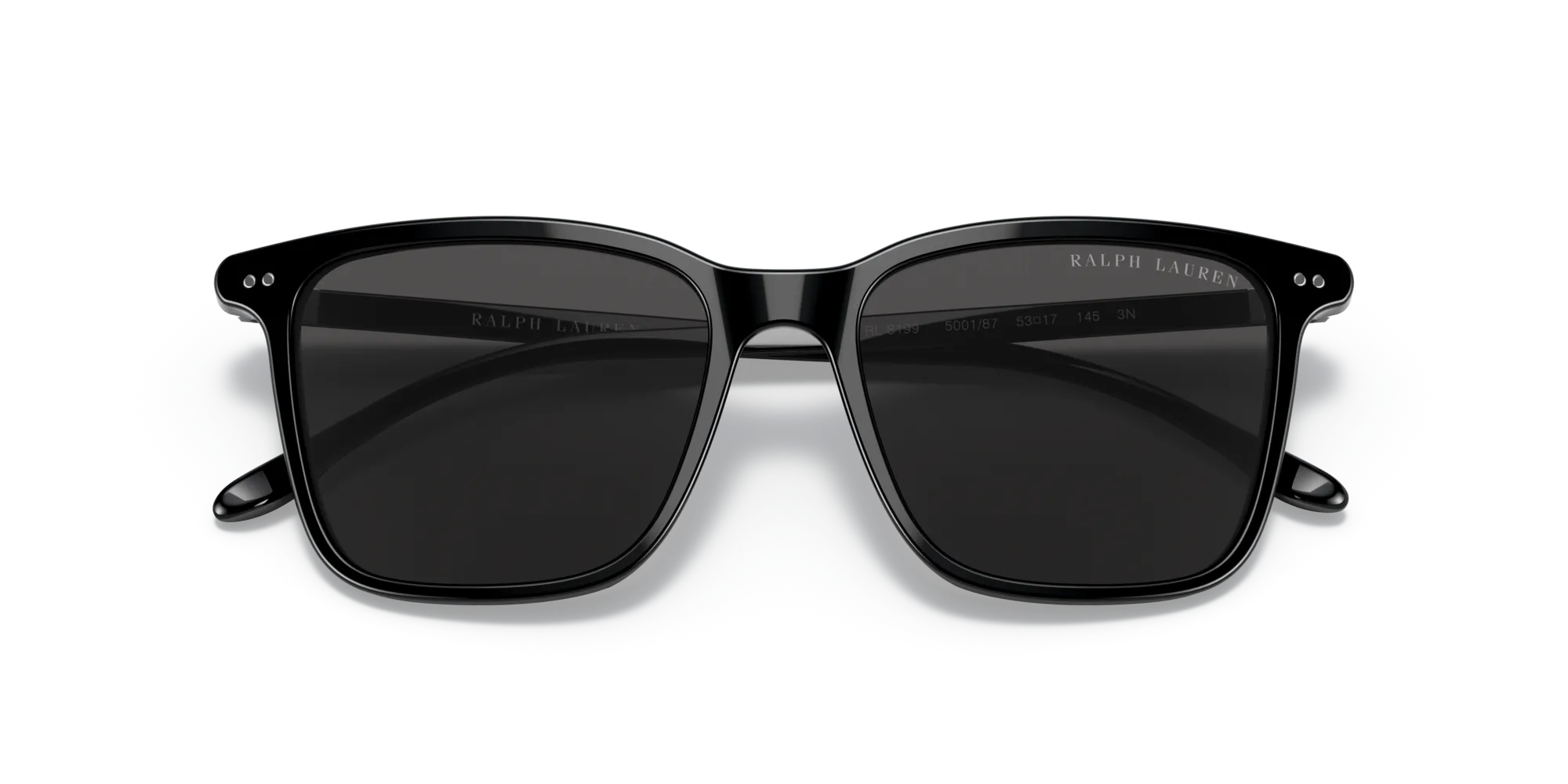 Ralph Lauren RL8199 500187 Occhiali da sole Acetato Nero Grigio Pillow Normale - immagine 2
