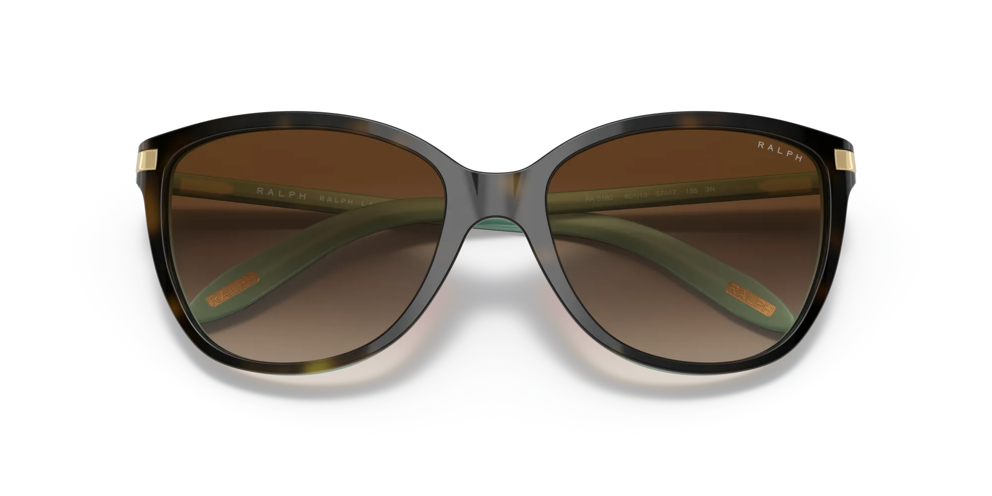 Ralph Lauren RA5160 RA5160 601/13 Occhiali da sole Acetato Tartaruga Marrone Cat Eye Normale Sfumato - immagine 2
