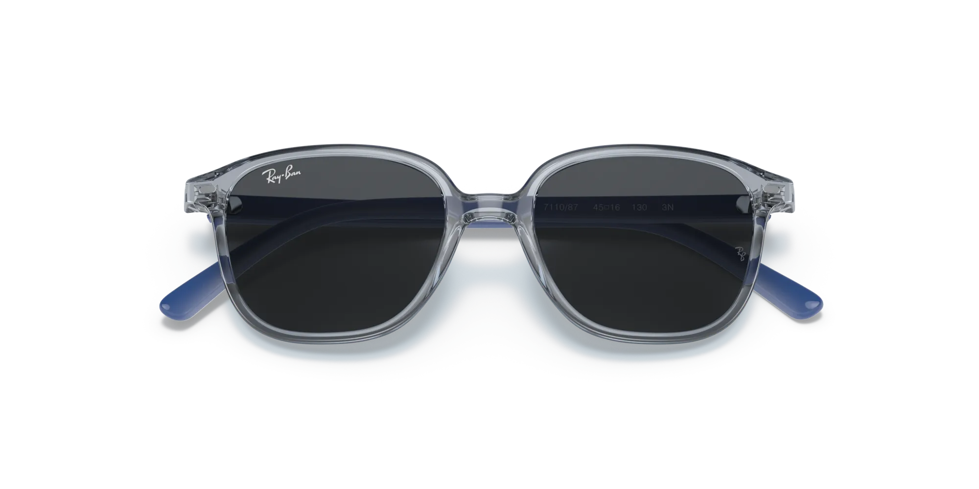 Ray - Ban RJ9093S JUNIOR LEONARD 711087 Occhiali da sole Iniettato Blu Grigio Squadrata Normale - immagine 2