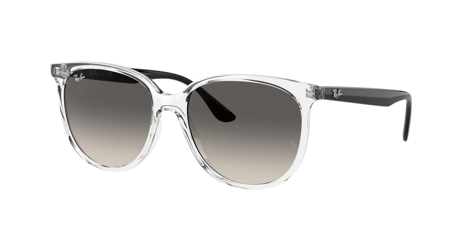 Ray - Ban RB4378 647711 Occhiali da sole Iniettato Trasparente Grigio Squadrata Normale Sfumato - immagine 1