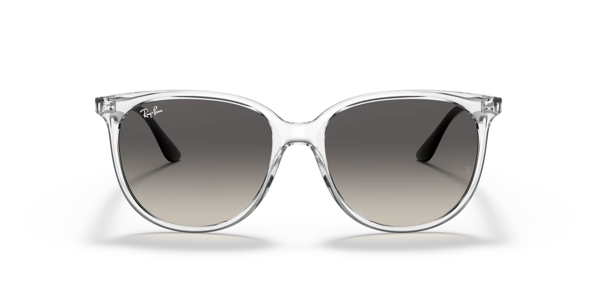 Ray - Ban RB4378 647711 Occhiali da sole Iniettato Trasparente Grigio Squadrata Normale Sfumato - immagine 3