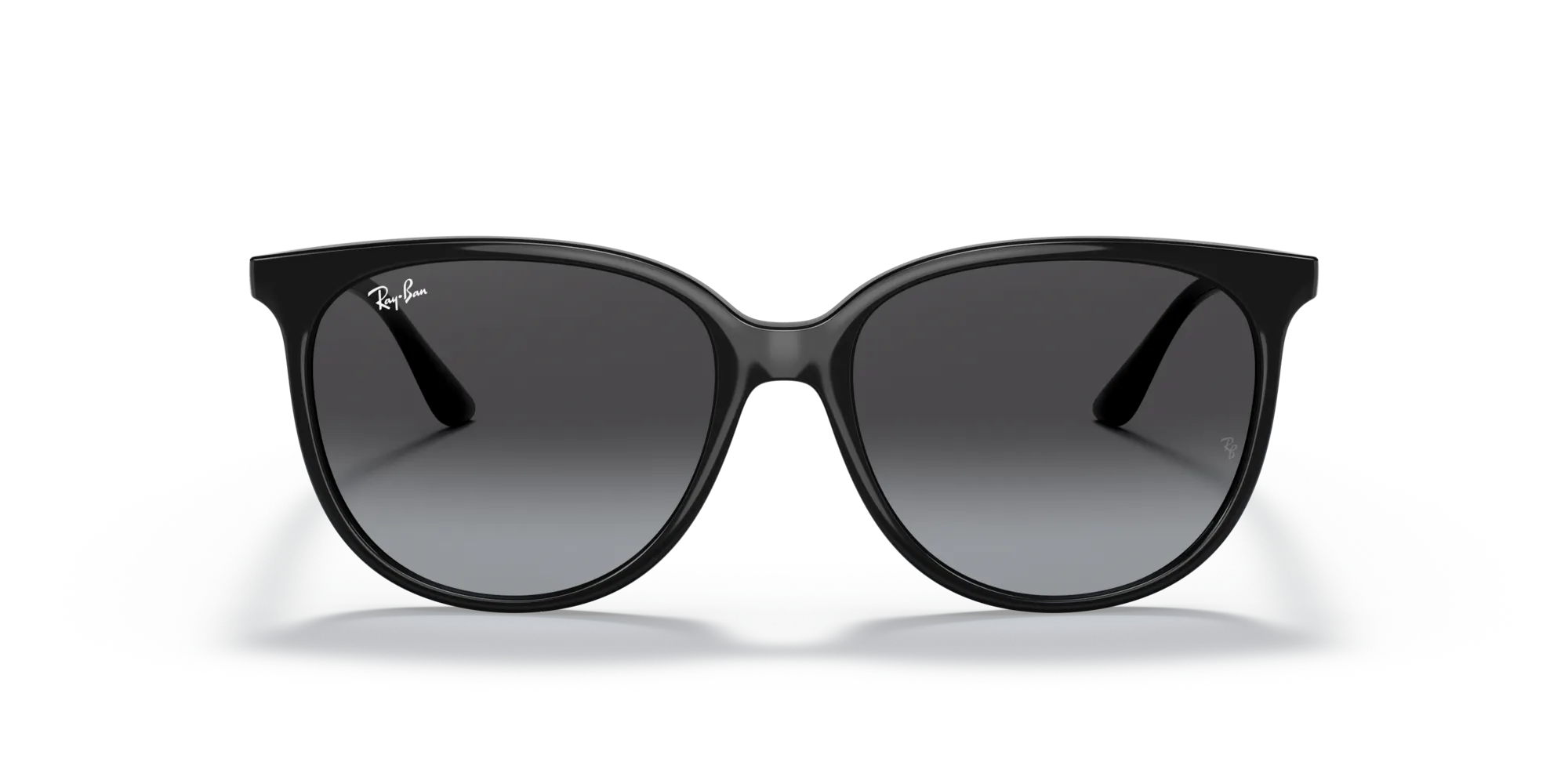 Ray - Ban RB4378 601/8G Occhiali da sole Iniettato Nero Grigio Squadrata Normale Sfumato - immagine 3