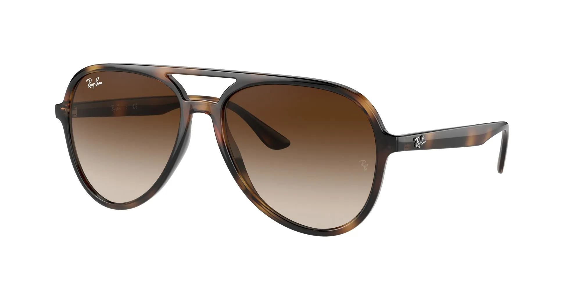 Ray - Ban RB4376 710/13 Occhiali da sole Iniettato Tartaruga Marrone Pilot Normale Sfumato - immagine 1