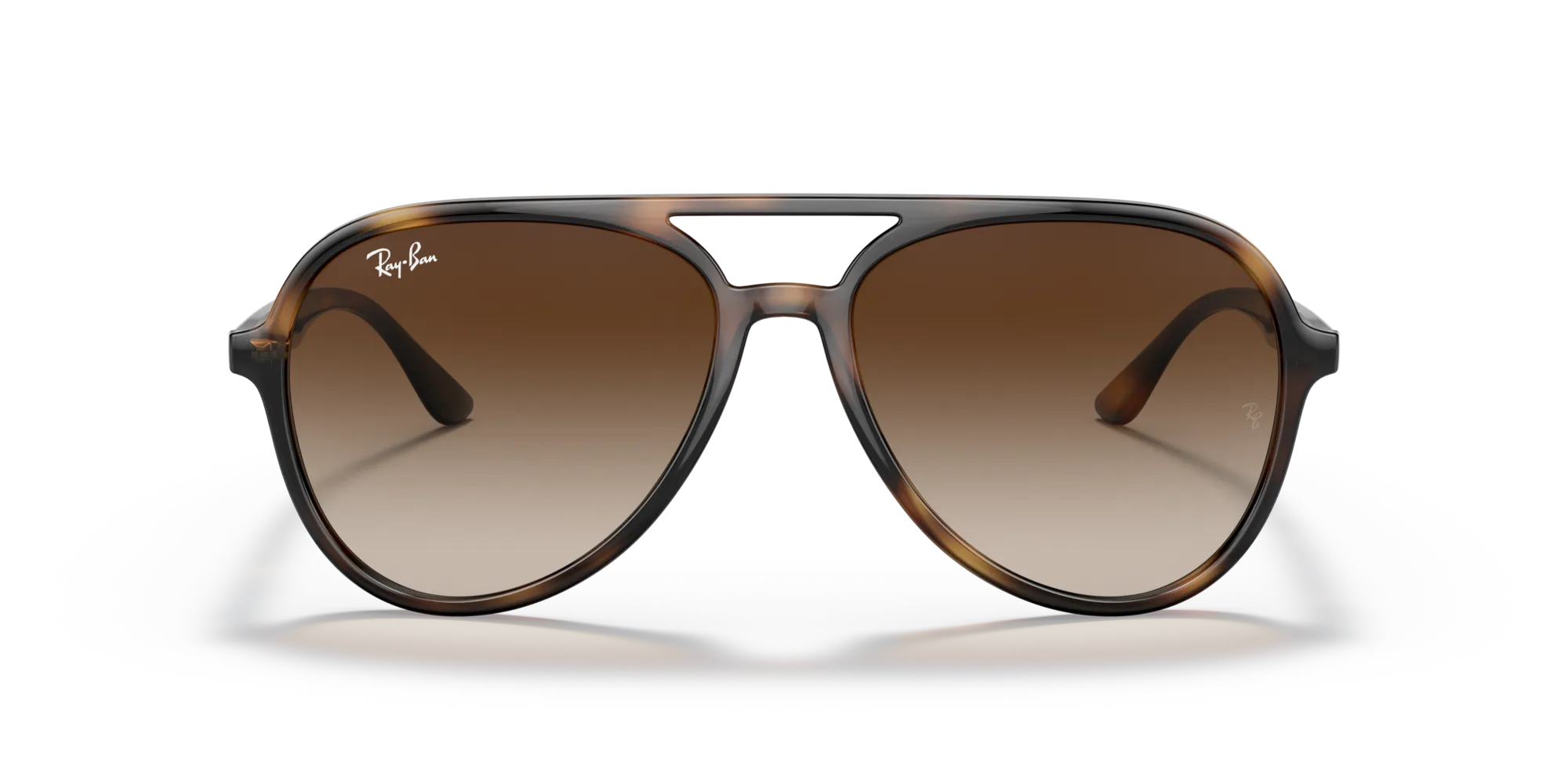 Ray - Ban RB4376 710/13 Occhiali da sole Iniettato Tartaruga Marrone Pilot Normale Sfumato - immagine 3