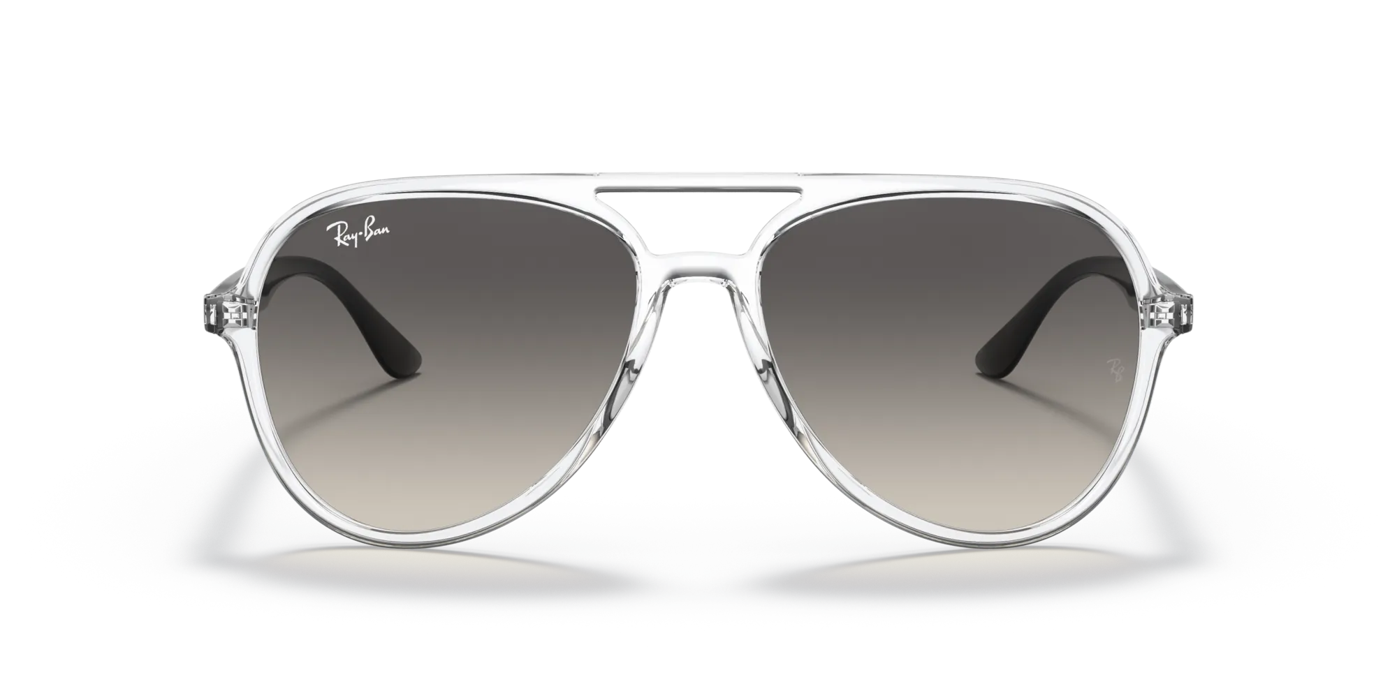Ray - Ban RB4376 647711 Occhiali da sole Iniettato Trasparente Grigio Pilot Normale Sfumato - immagine 3