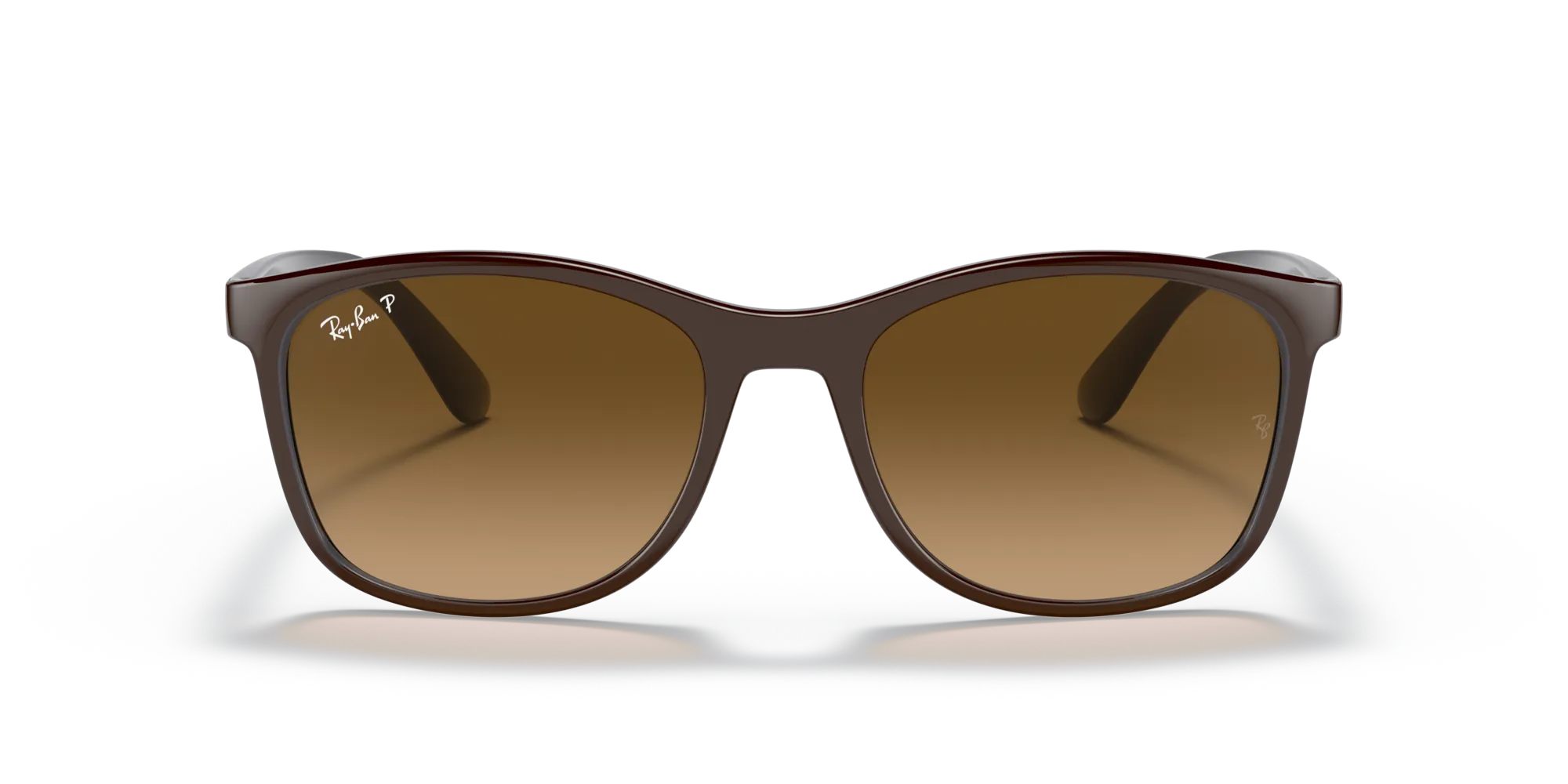 Ray - Ban RB4374 6600M2 Occhiali da sole Nylon Marrone Marrone Squadrata Polarizzata Sfumato - immagine 3