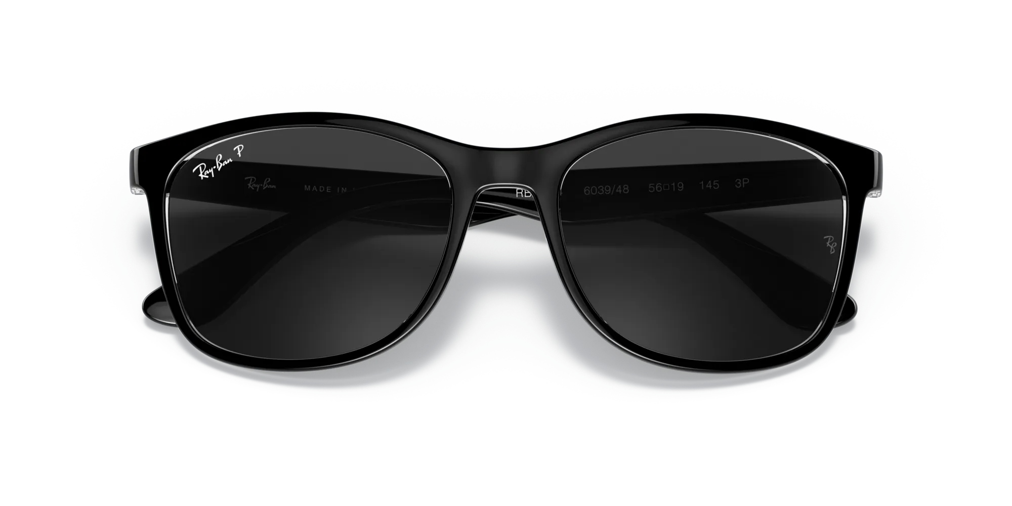Ray - Ban RB4374 603948 Occhiali da sole Nylon Nero Grigio Squadrata Polarizzata - immagine 2