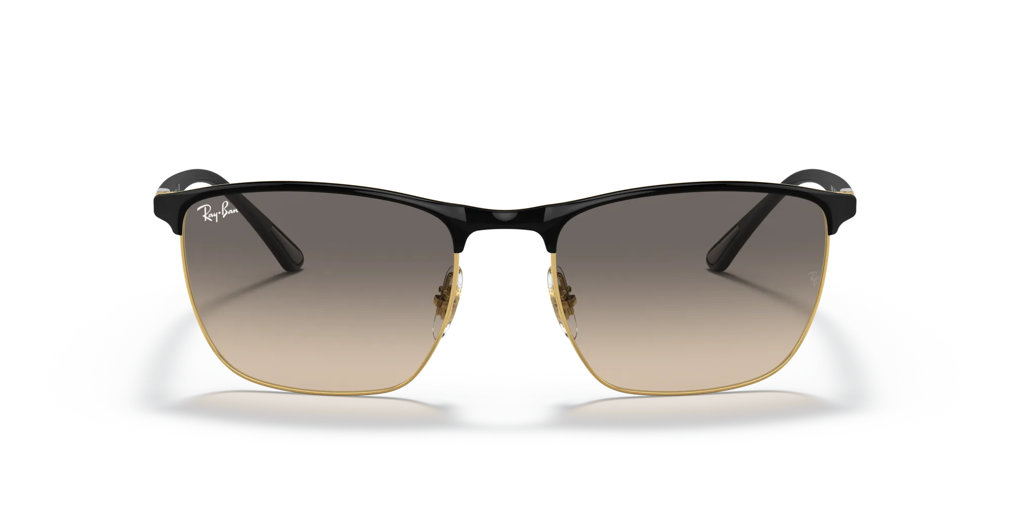 Ray - Ban RB3686 187/32 Occhiali da sole Acciaio Nero Grigio Squadrata Normale Sfumato - immagine 3