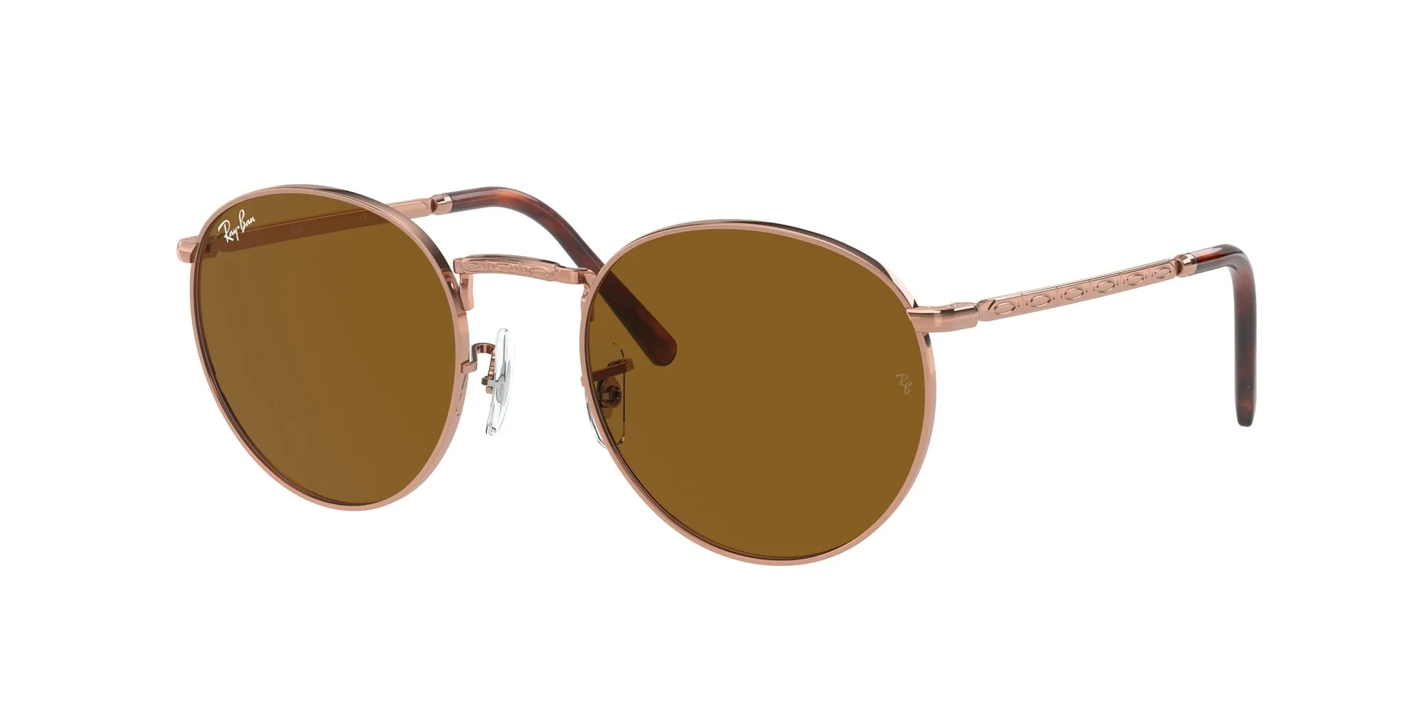 Ray - Ban RB3637 NEW ROUND 920233 Occhiali da sole Metallo Oro Marrone Pantos Normale - immagine 1