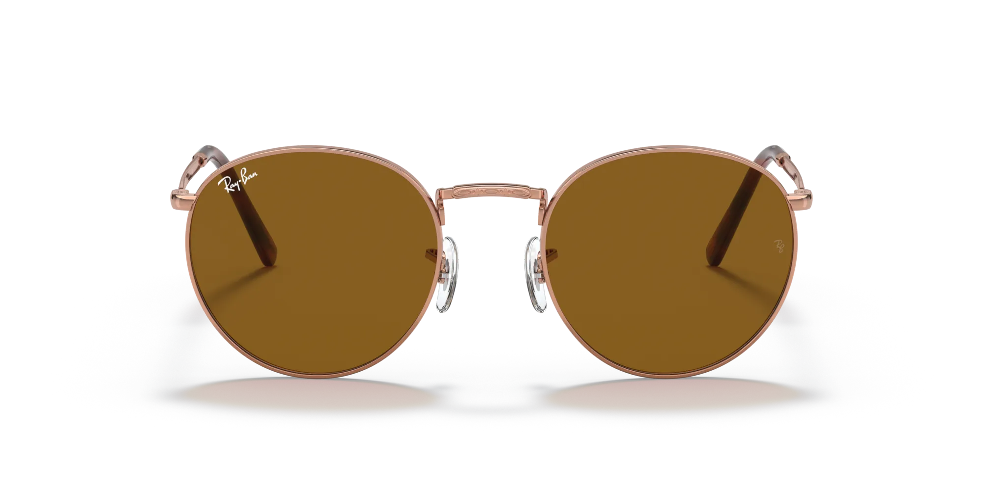 Ray - Ban RB3637 NEW ROUND 920233 Occhiali da sole Metallo Oro Marrone Pantos Normale - immagine 3