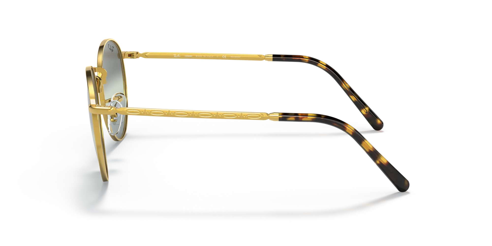 Ray - Ban RB3637 NEW ROUND 9196G4 Occhiali da sole Metallo Oro Verde Pantos Polarizzata Sfumato - immagine 4
