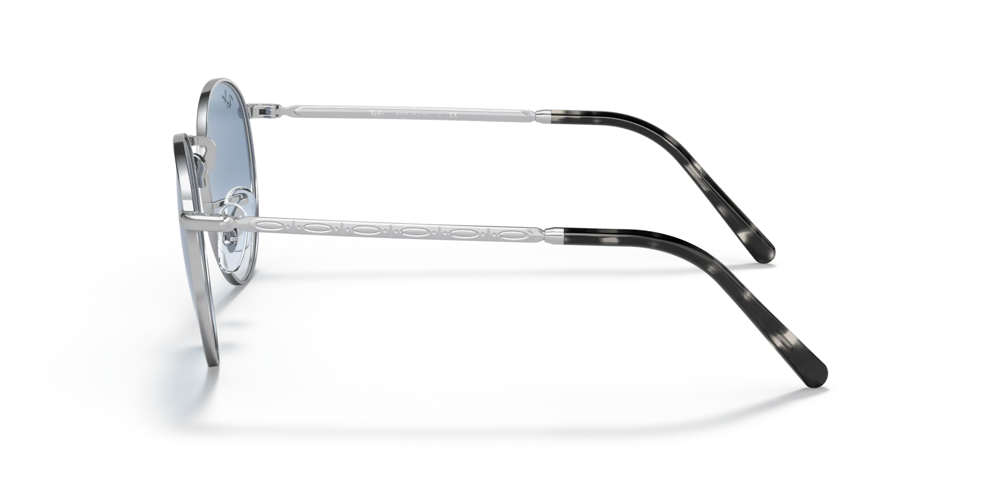 Ray - Ban RB3637 NEW ROUND 003/3F Occhiali da sole Metallo Argento Blu Pantos Normale Sfumato - immagine 4