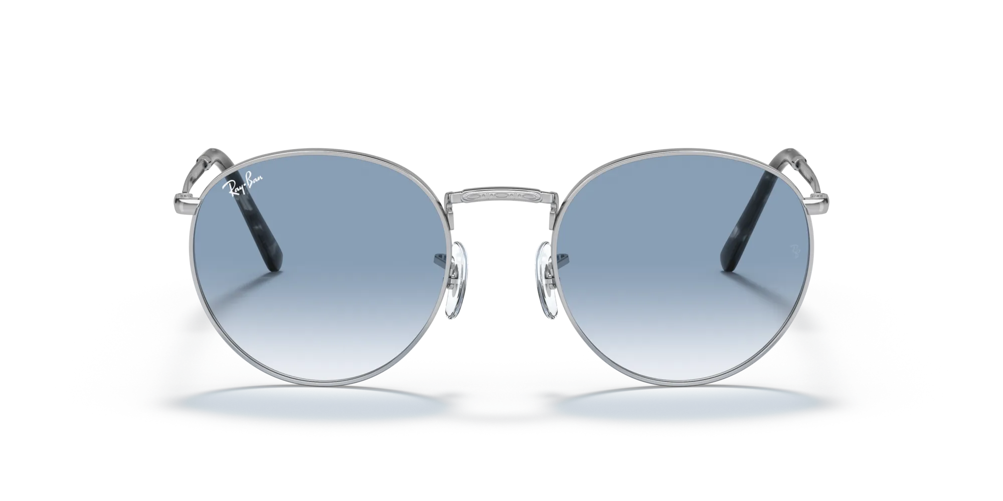 Ray - Ban RB3637 NEW ROUND 003/3F Occhiali da sole Metallo Argento Blu Pantos Normale Sfumato - immagine 3