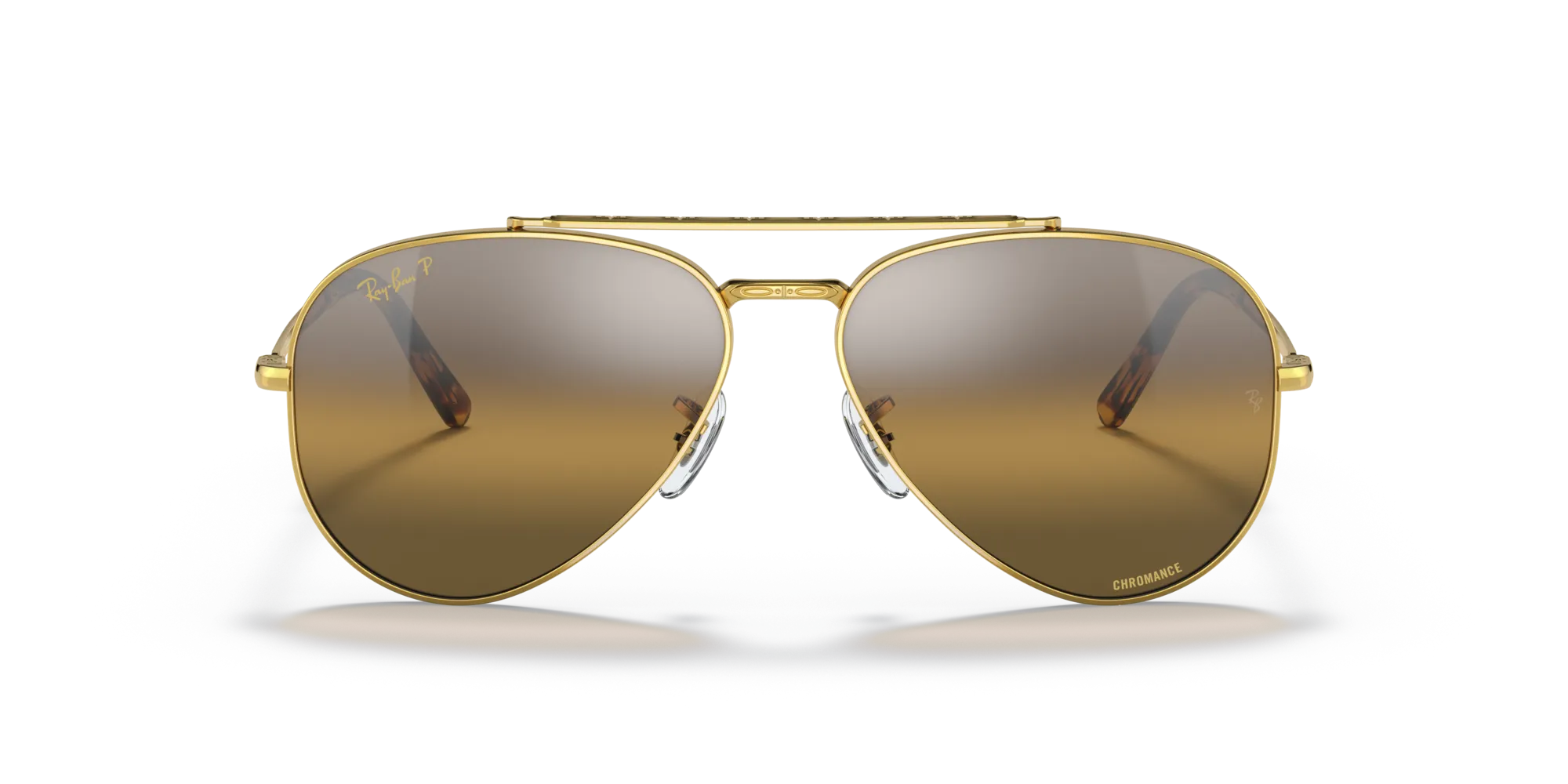 Ray - Ban RB3625 NEW AVIATOR 9196G5 Occhiali da sole Metallo Oro Marrone Pilot Polarizzata Sfumato - immagine 3