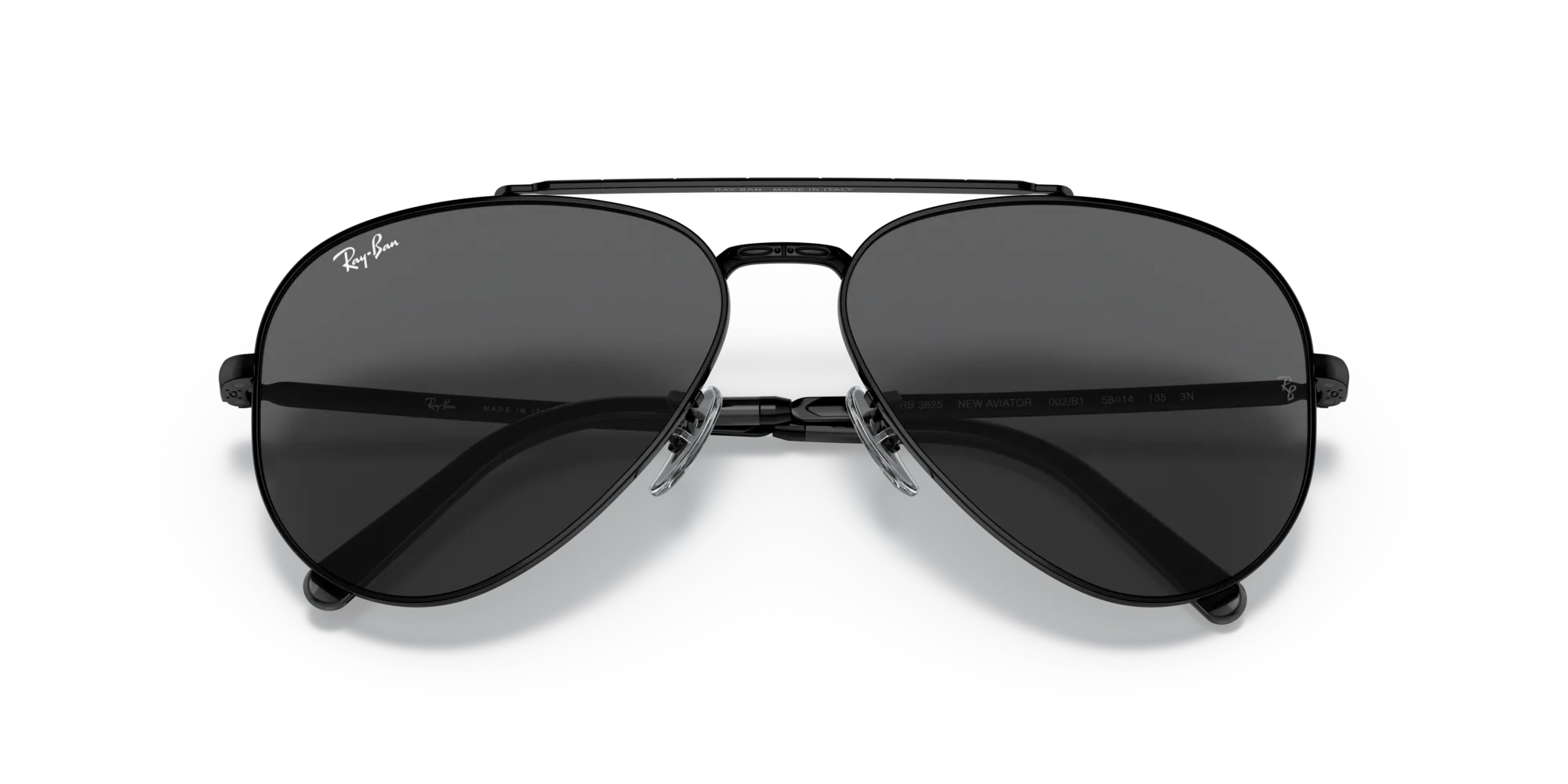 Ray - Ban RB3625 NEW AVIATOR 002/B1 Occhiali da sole Metallo Nero Grigio Pilot Normale - immagine 2