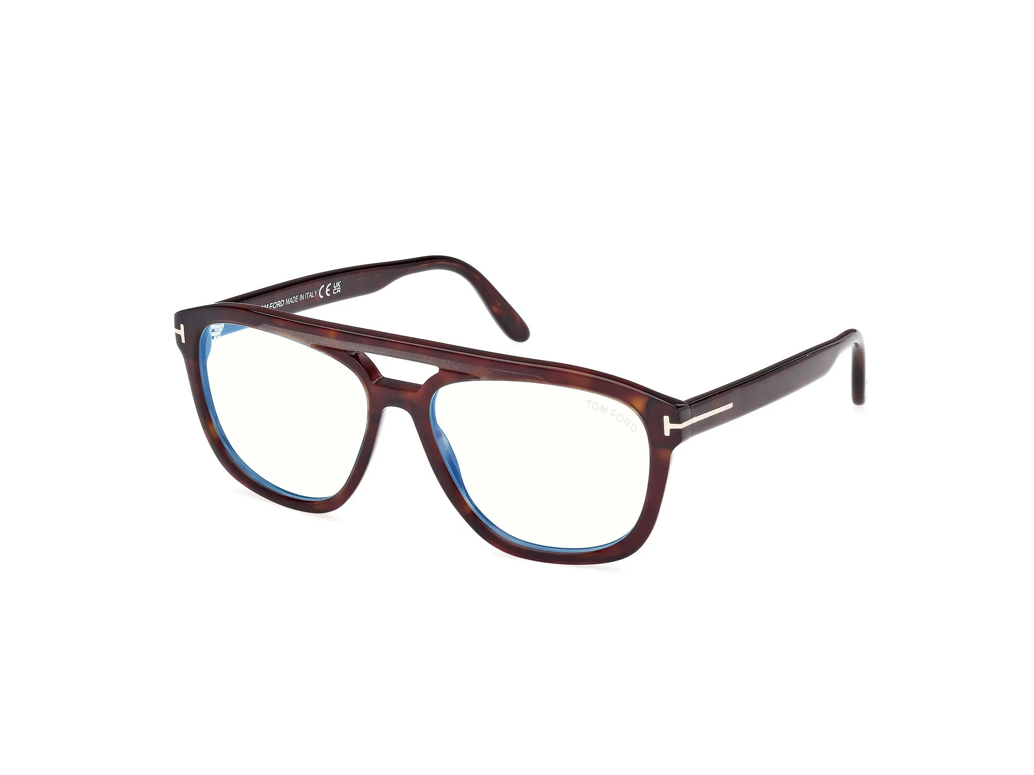 TOM FORD FT6024-B 52 Montature da vista Acetato Havana Squadrata Normale - immagine 1
