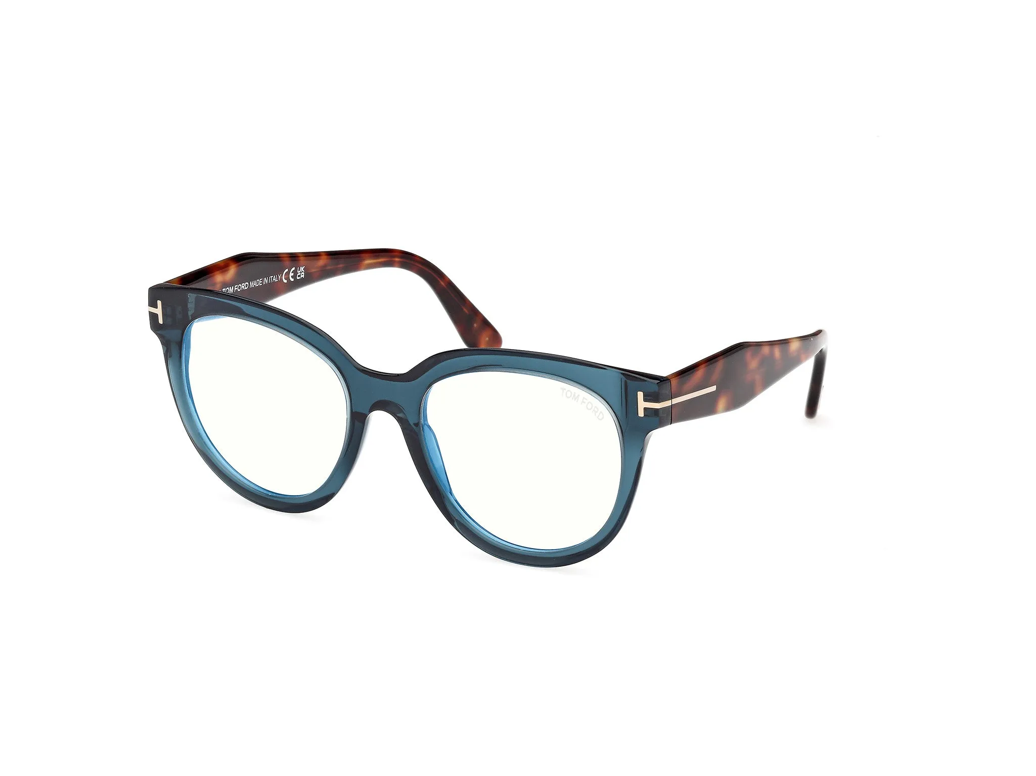 TOM FORD FT5987-B 92 Montature da vista Acetato Blu Farfalla Normale - immagine 1