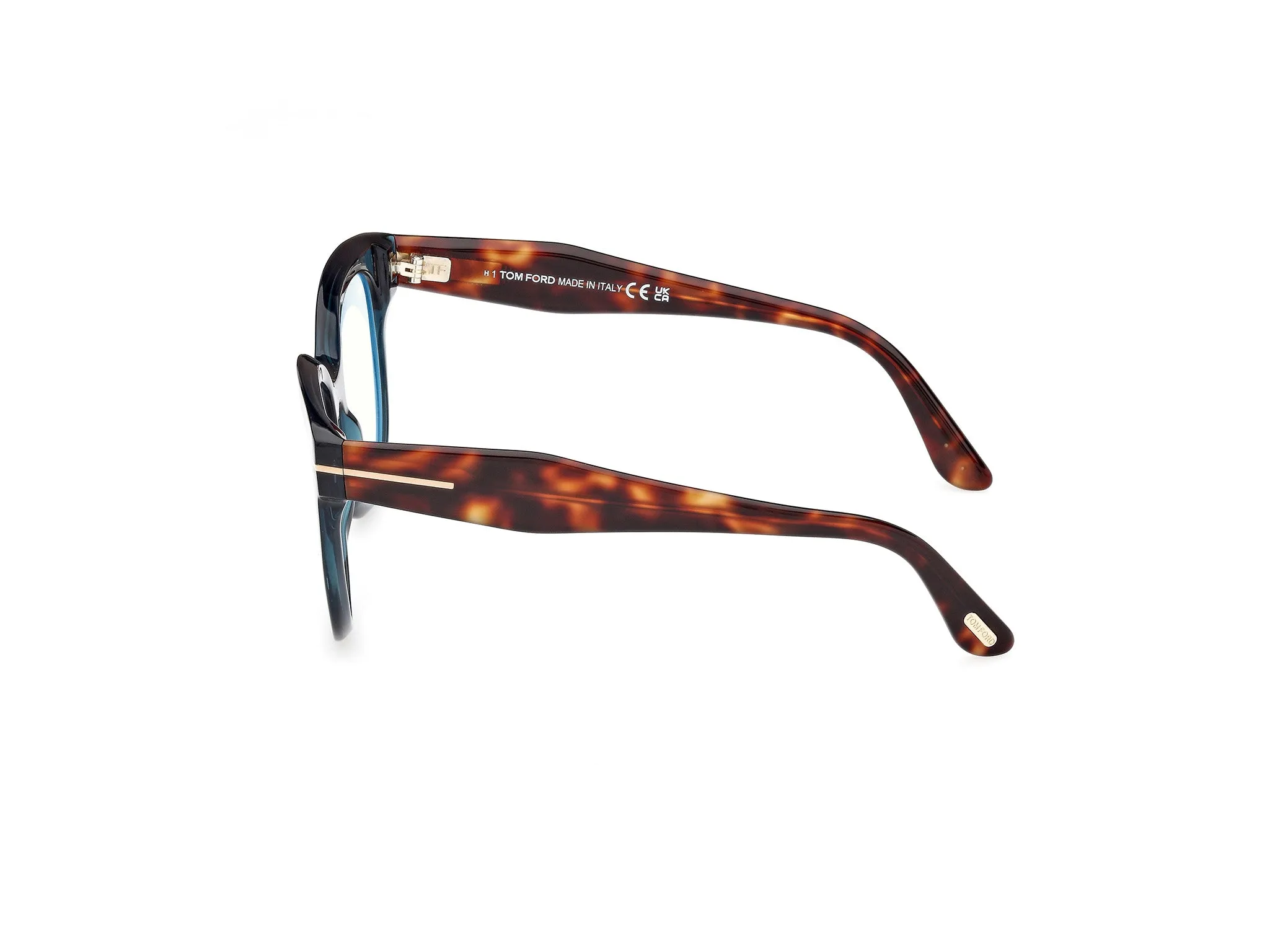 TOM FORD FT5987-B 92 Montature da vista Acetato Blu Farfalla Normale - immagine 3