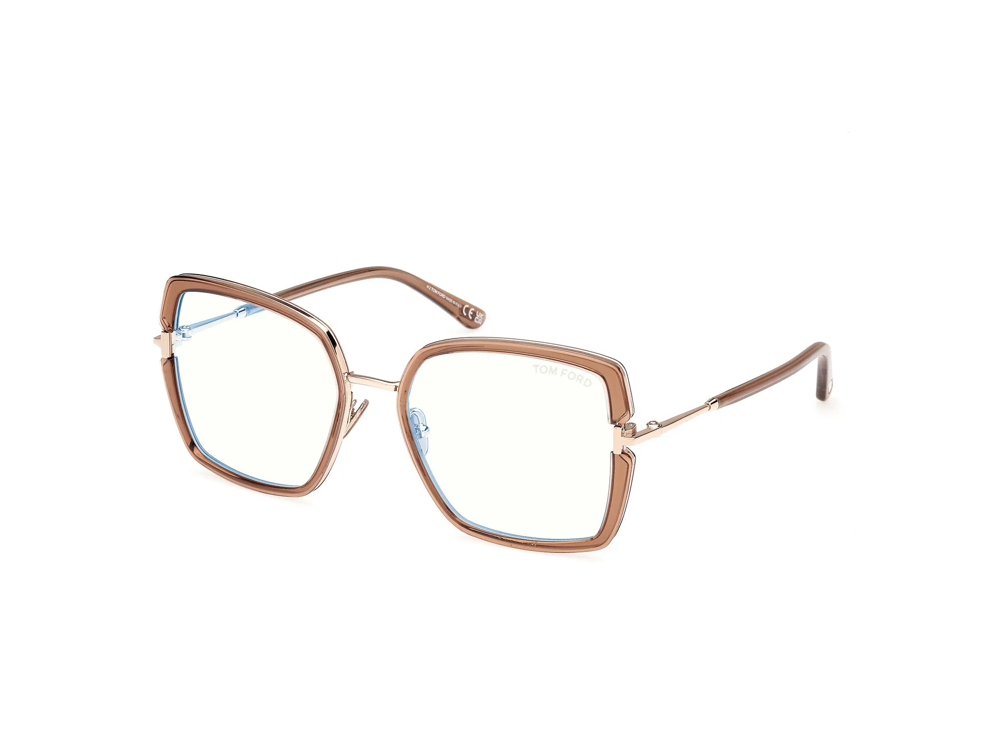TOM FORD FT5985-B 45 Montature da vista Iniettato Marrone Squadrata Normale - immagine 1