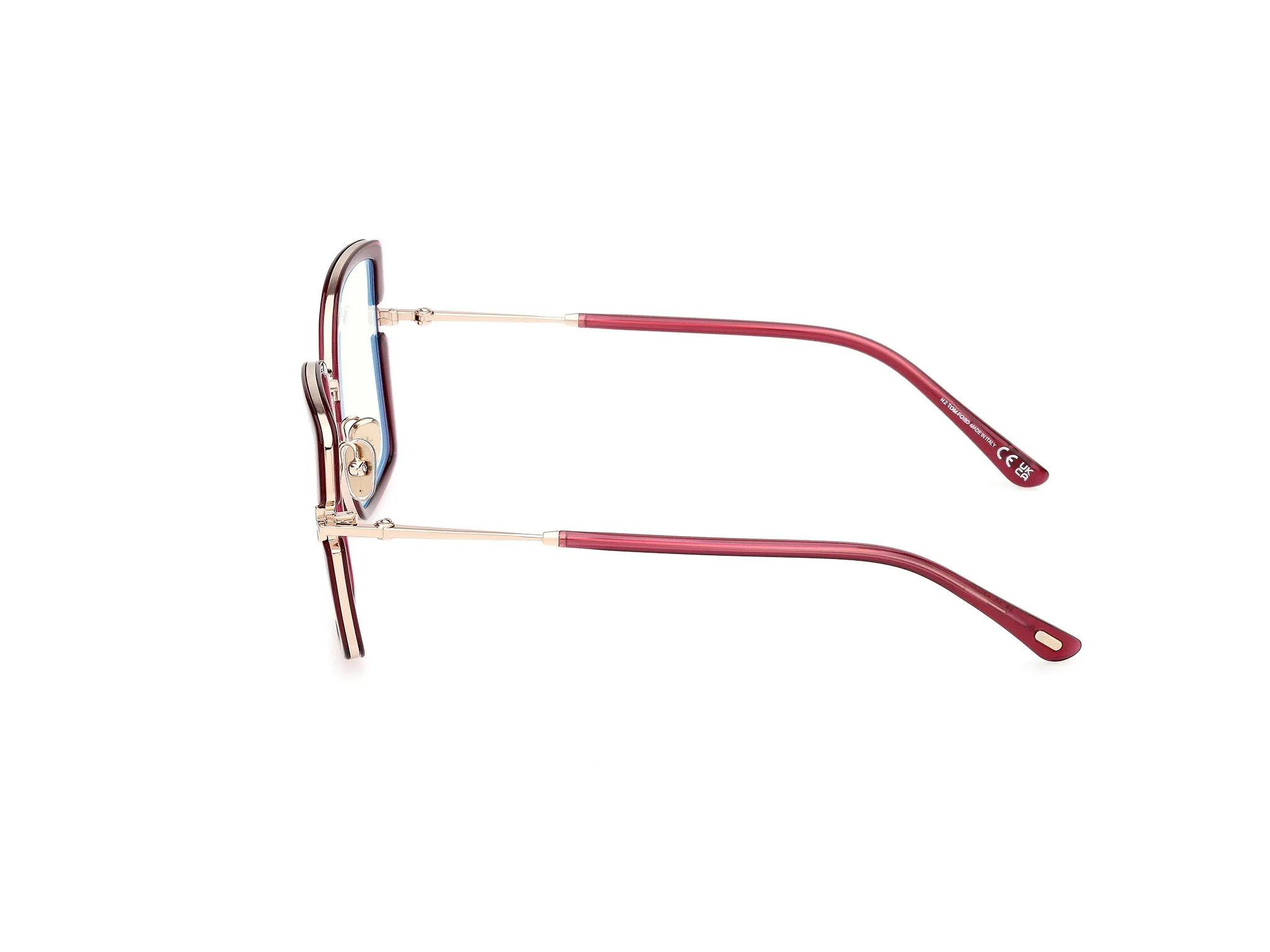 TOM FORD FT5985-B 75 Montature da vista Iniettato Fucsia Squadrata Normale - immagine 3