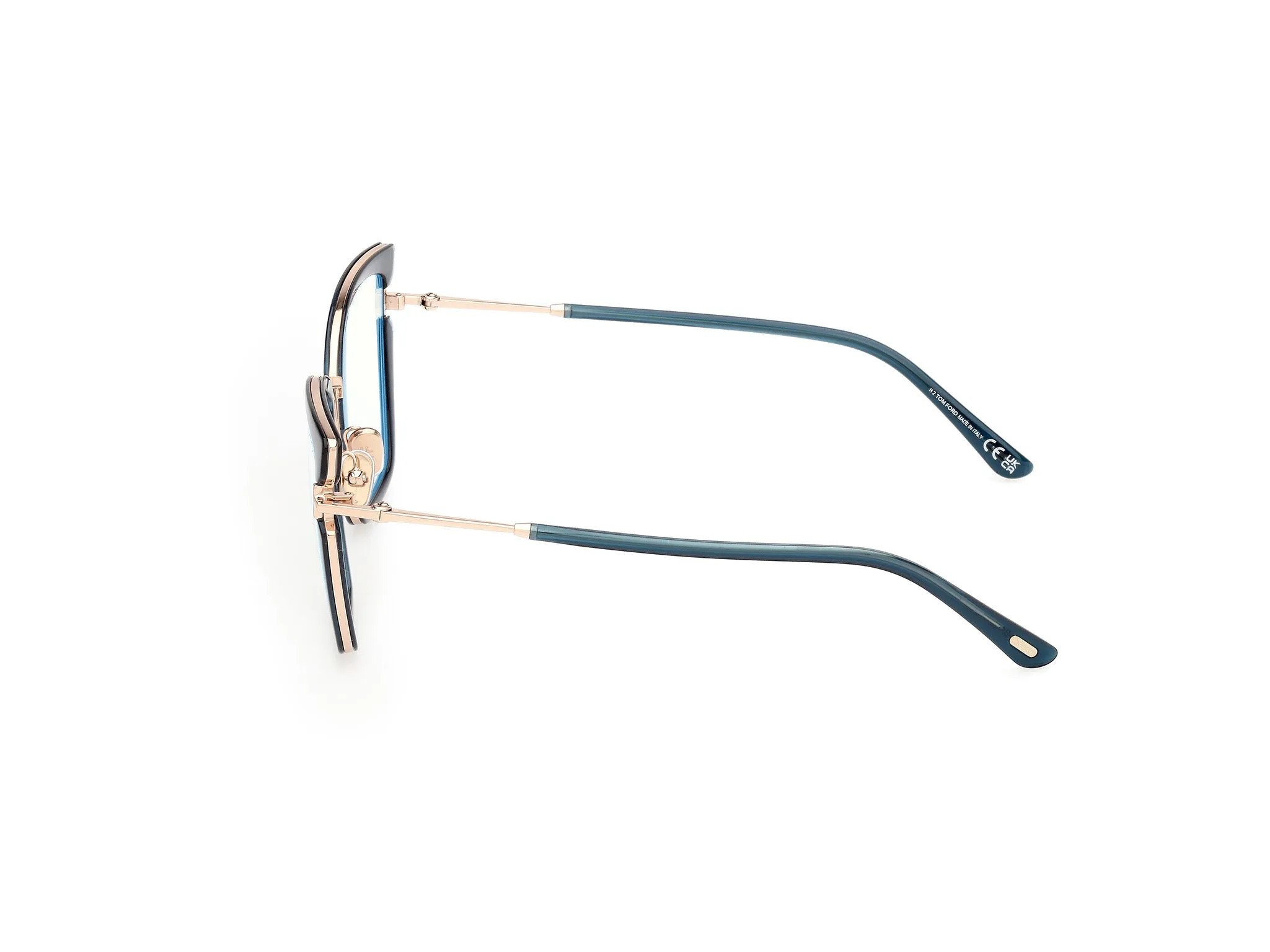 TOM FORD FT5984-B 92 Montature da vista Iniettato Blu Farfalla Normale - immagine 3