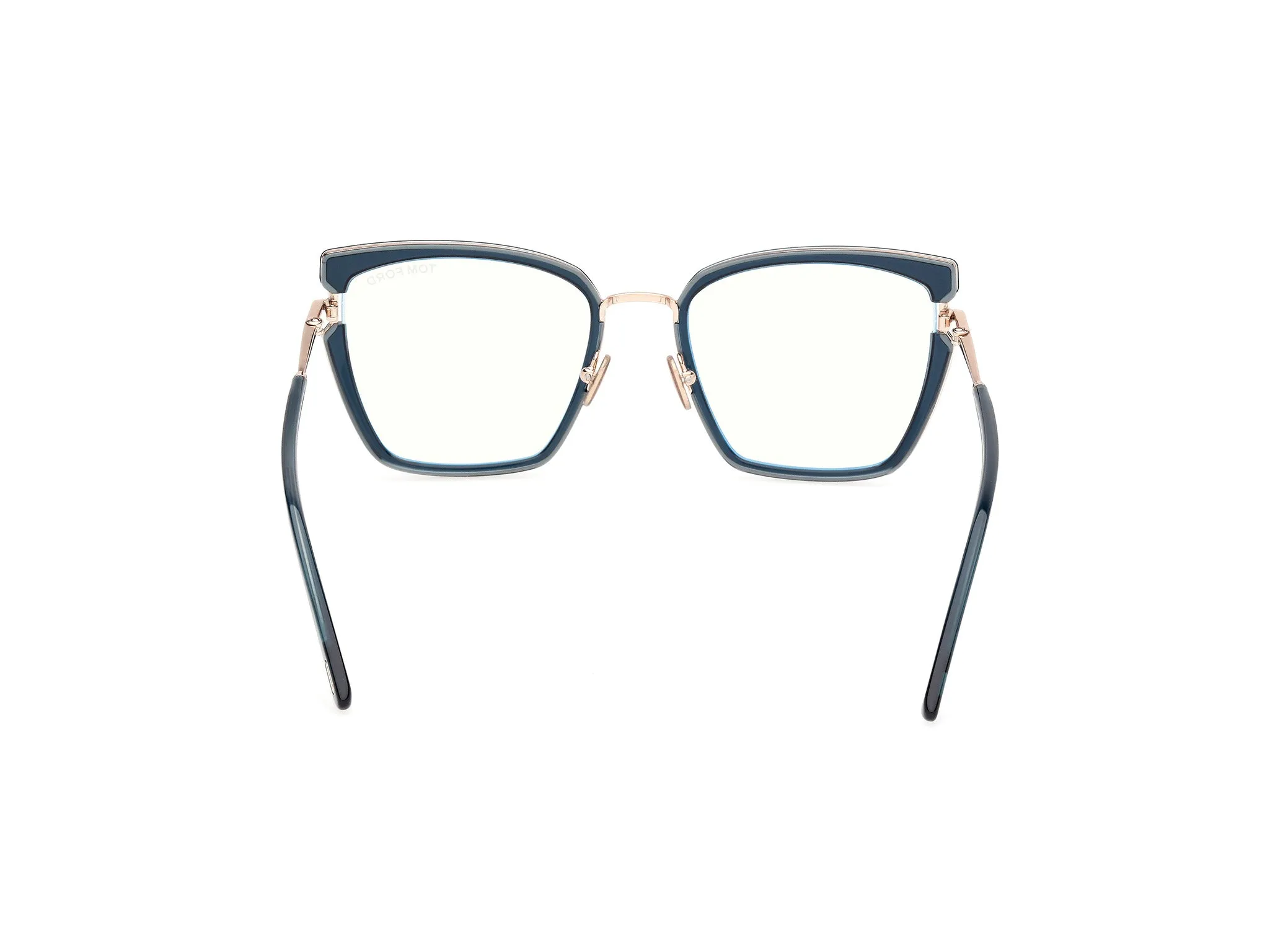 TOM FORD FT5984-B 92 Montature da vista Iniettato Blu Farfalla Normale - immagine 4