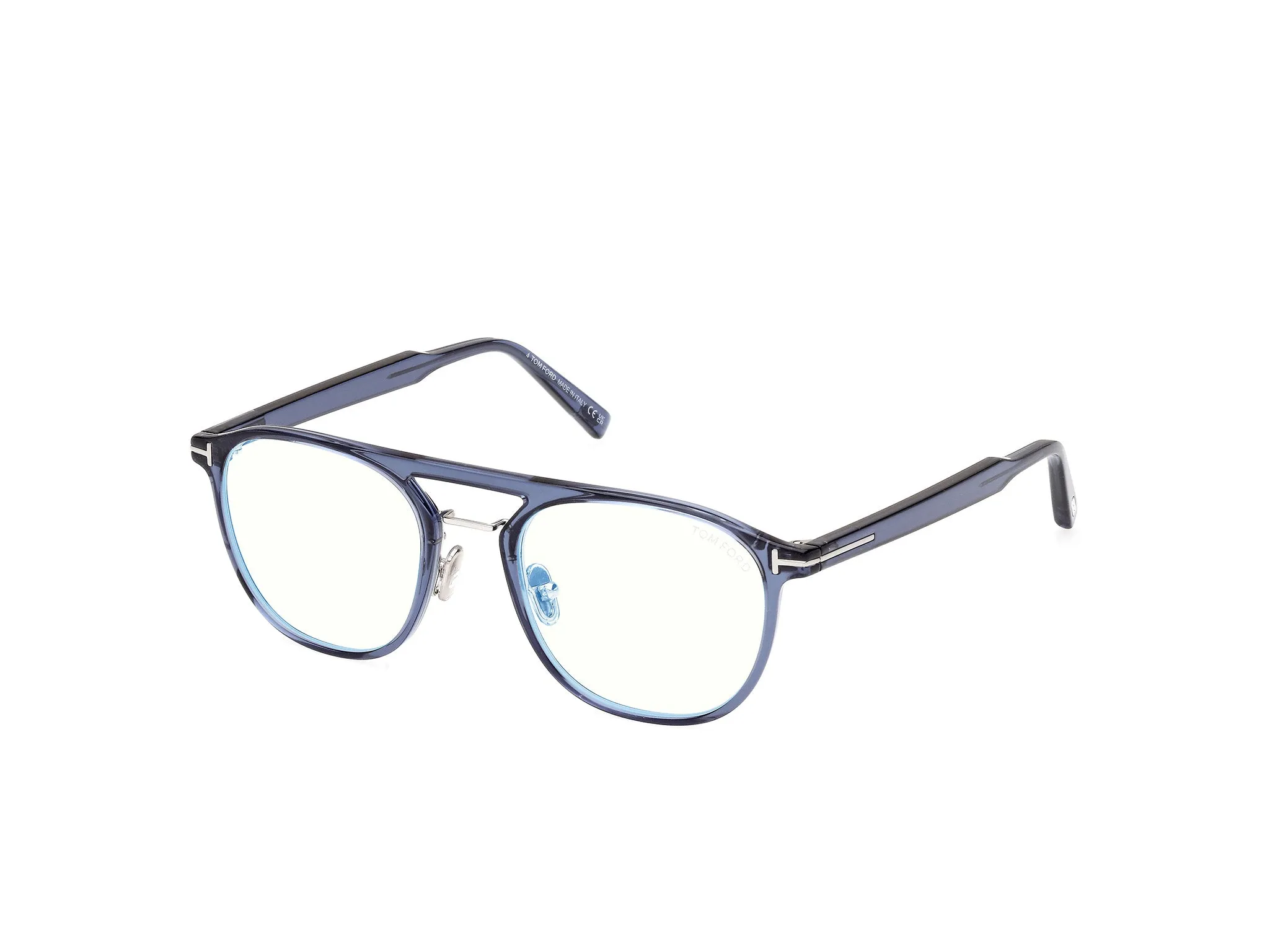 TOM FORD FT5982-B 90 Montature da vista Iniettato Blu Pilot Normale - immagine 1