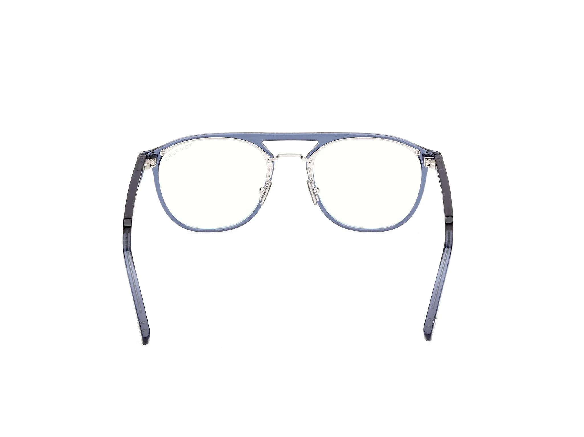 TOM FORD FT5982-B 90 Montature da vista Iniettato Blu Pilot Normale - immagine 4