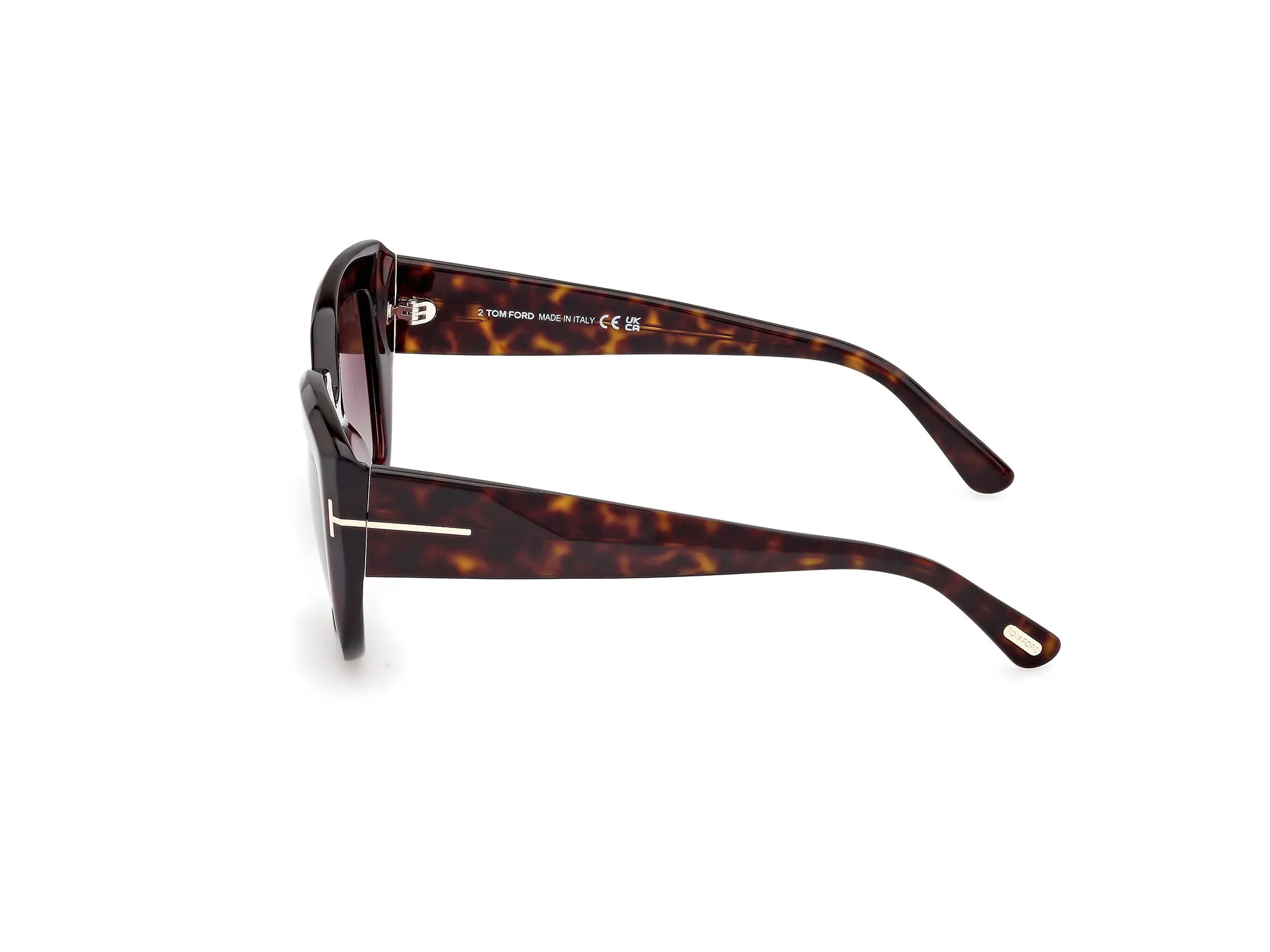 TOM FORD FT1192 SALTZMAN 52B Occhiali da sole Acetato Havana Grigio Farfalla Normale Sfumato - immagine 3