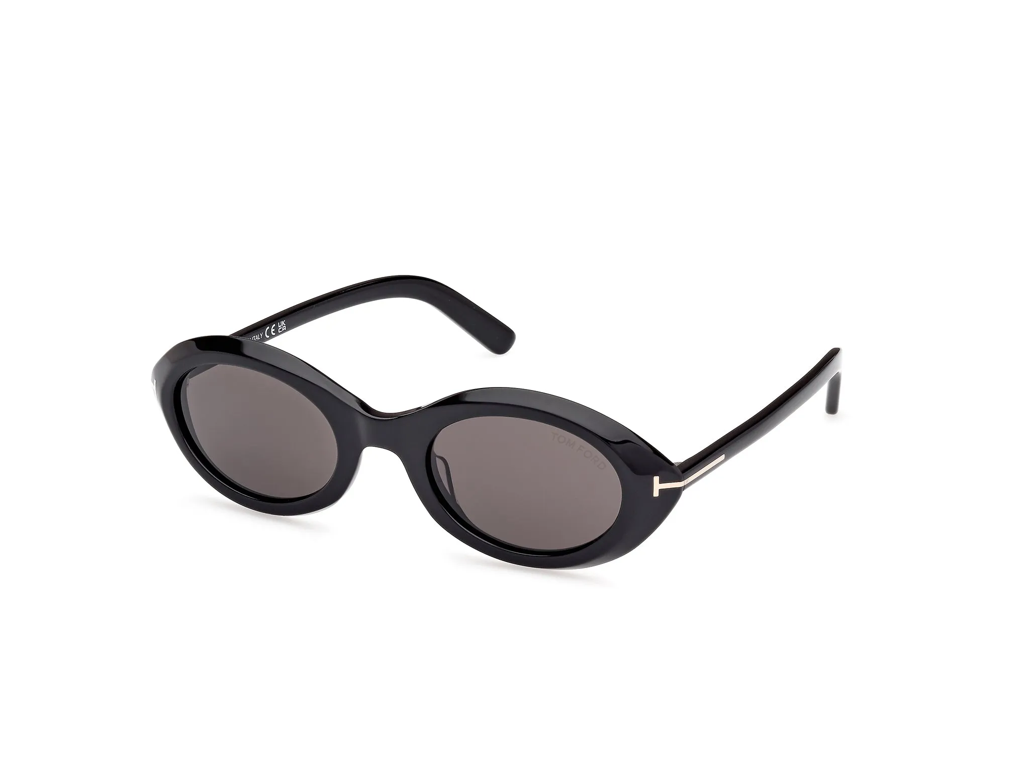 TOM FORD FT1186 CARMEN 01A Occhiali da sole Acetato Nero Fumo Rotonda Normale - immagine 1