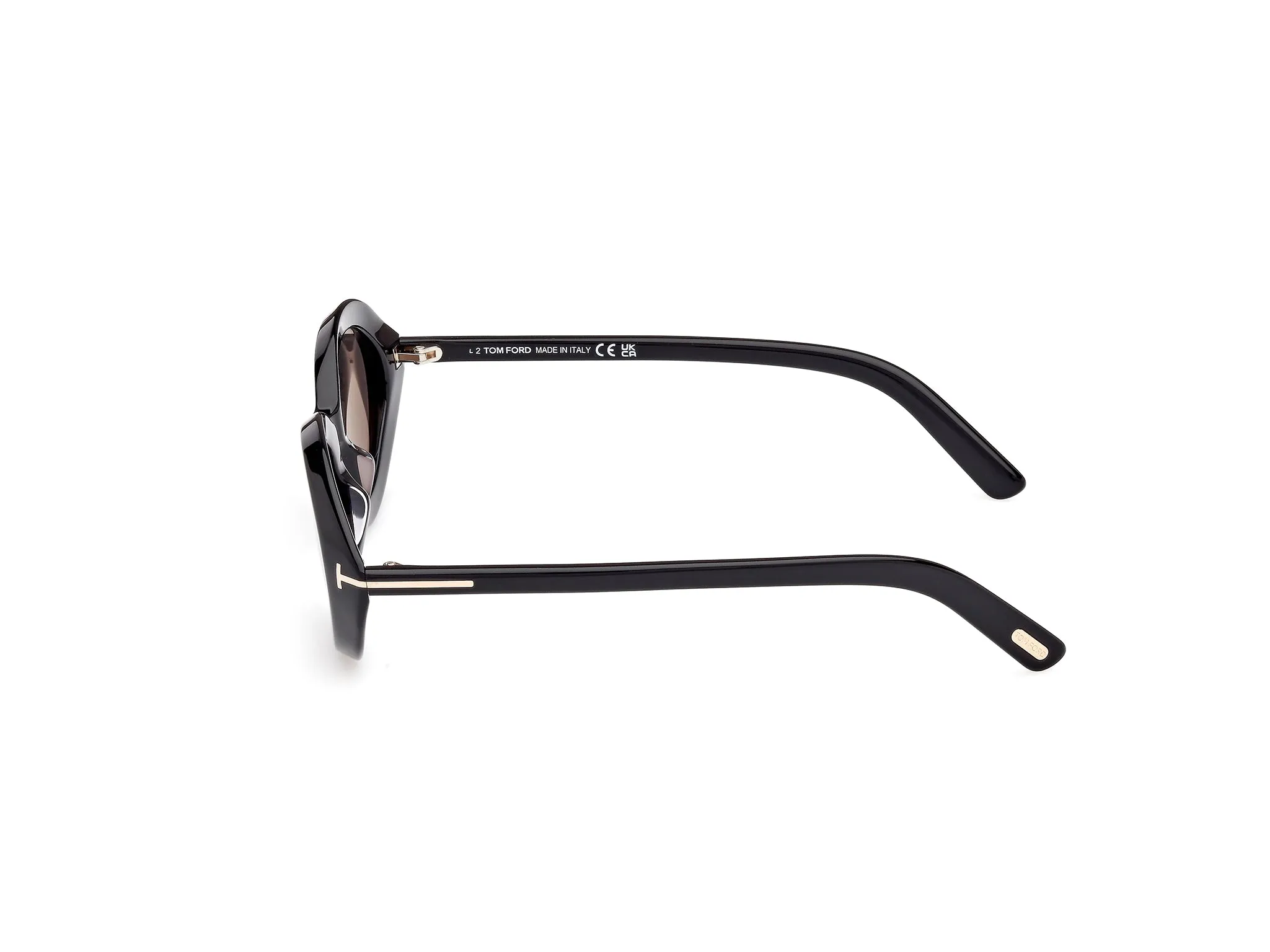 TOM FORD FT1186 CARMEN 01A Occhiali da sole Acetato Nero Fumo Rotonda Normale - immagine 3