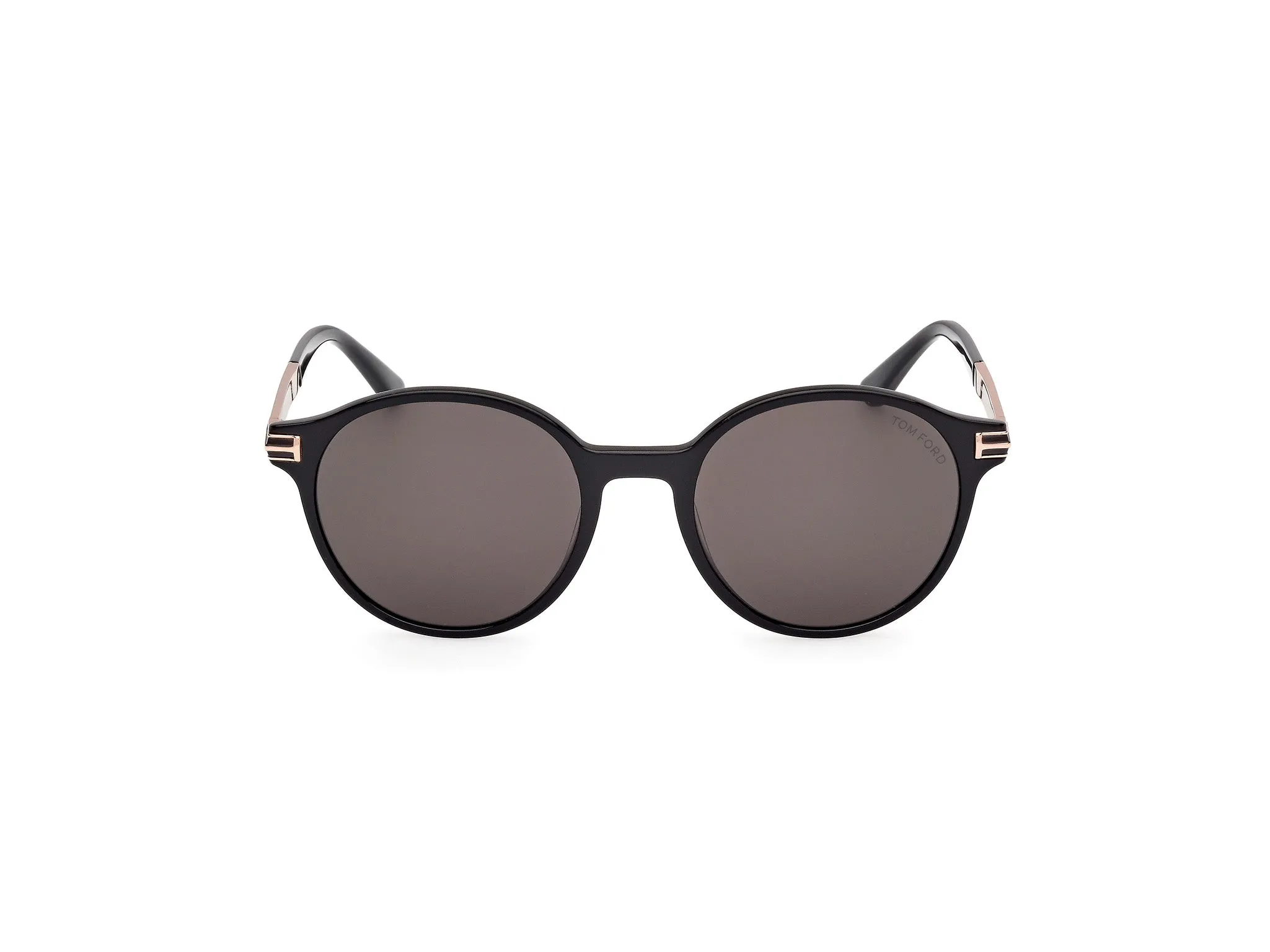 TOM FORD FT1184 ARAKI 01A Occhiali da sole Acetato Nero Fumo Rotonda Normale - immagine 2