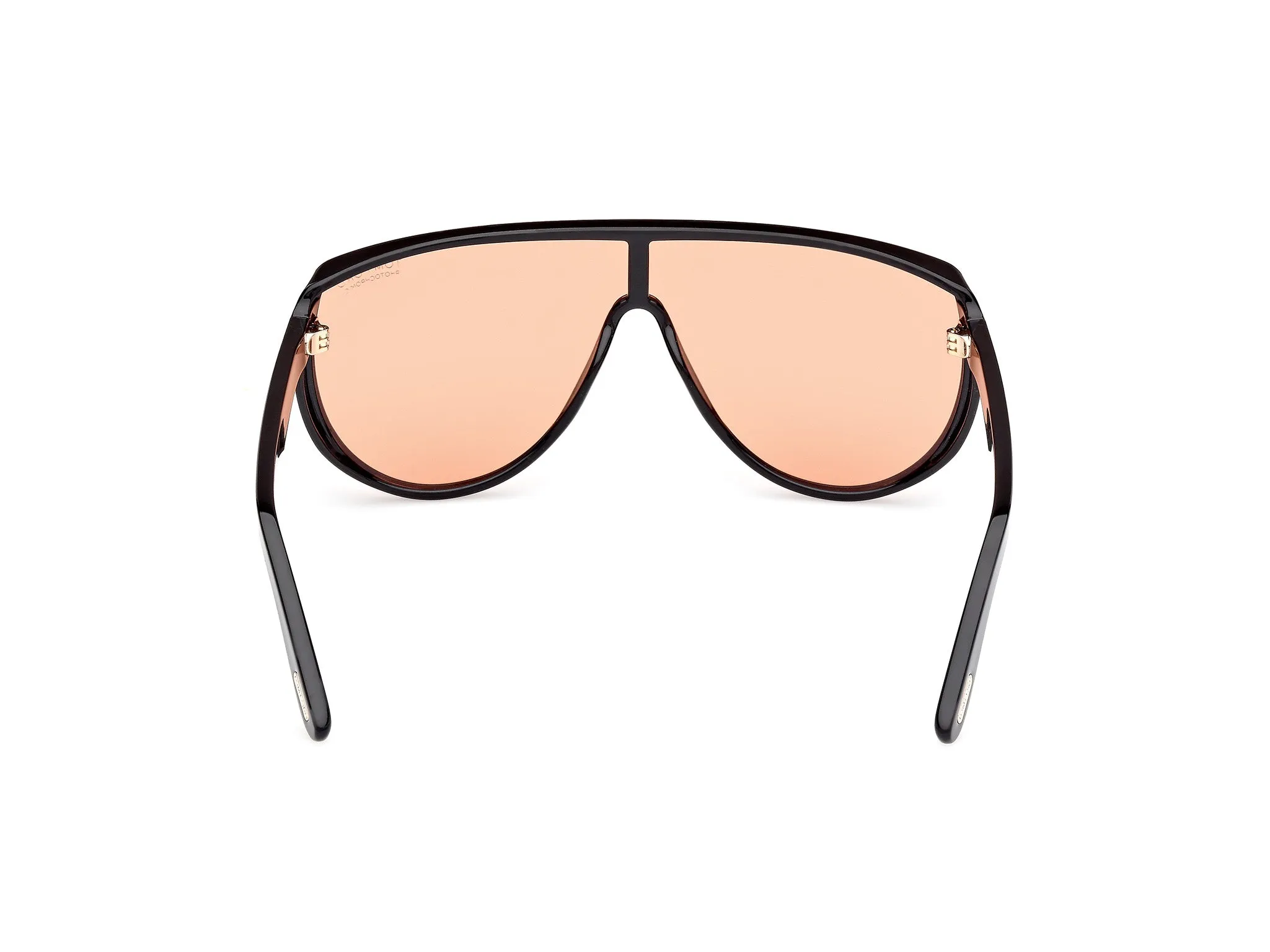 TOM FORD FT1182 ACHILLES 05E Occhiali da sole Iniettato Nero Arancione Maschera Fotocromatiche - immagine 4