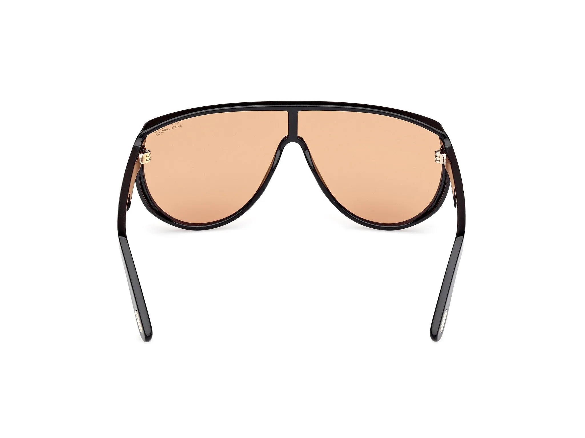 TOM FORD FT1182 ACHILLES 01E Occhiali da sole Iniettato Nero Giallo Maschera Fotocromatiche - immagine 4