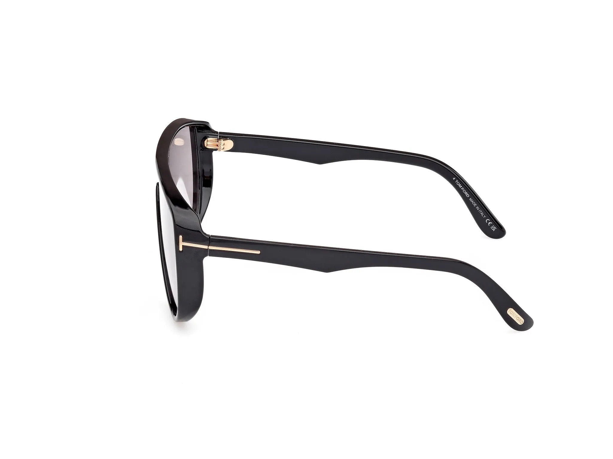 TOM FORD FT1182 ACHILLES 01A Occhiali da sole Iniettato Nero Fumo Maschera Fotocromatiche - immagine 3