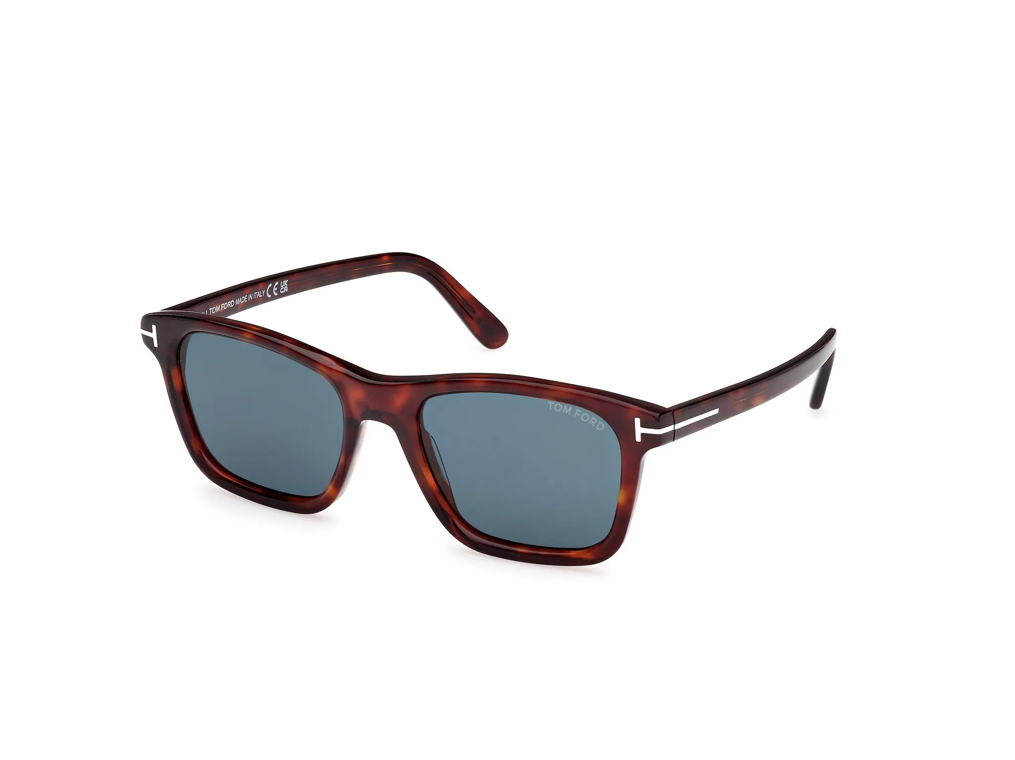 TOM FORD FT1179 BARRON 54V Occhiali da sole Acetato Havana Blu Squadrata Normale - immagine 1