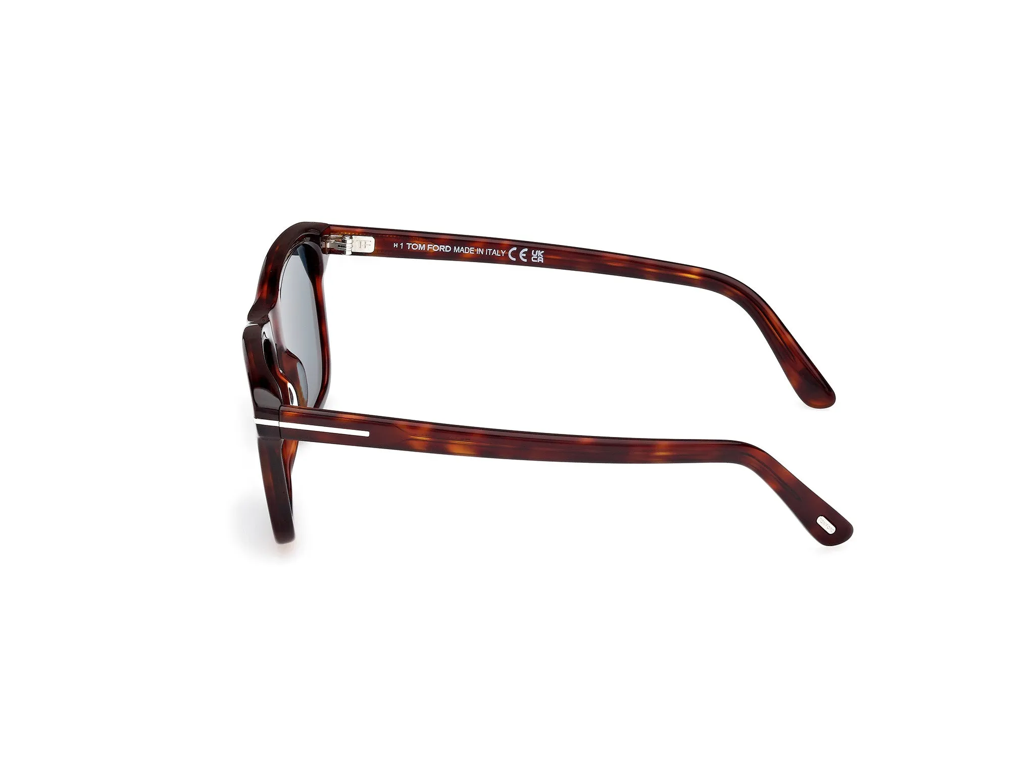 TOM FORD FT1179 BARRON 54V Occhiali da sole Acetato Havana Blu Squadrata Normale - immagine 3