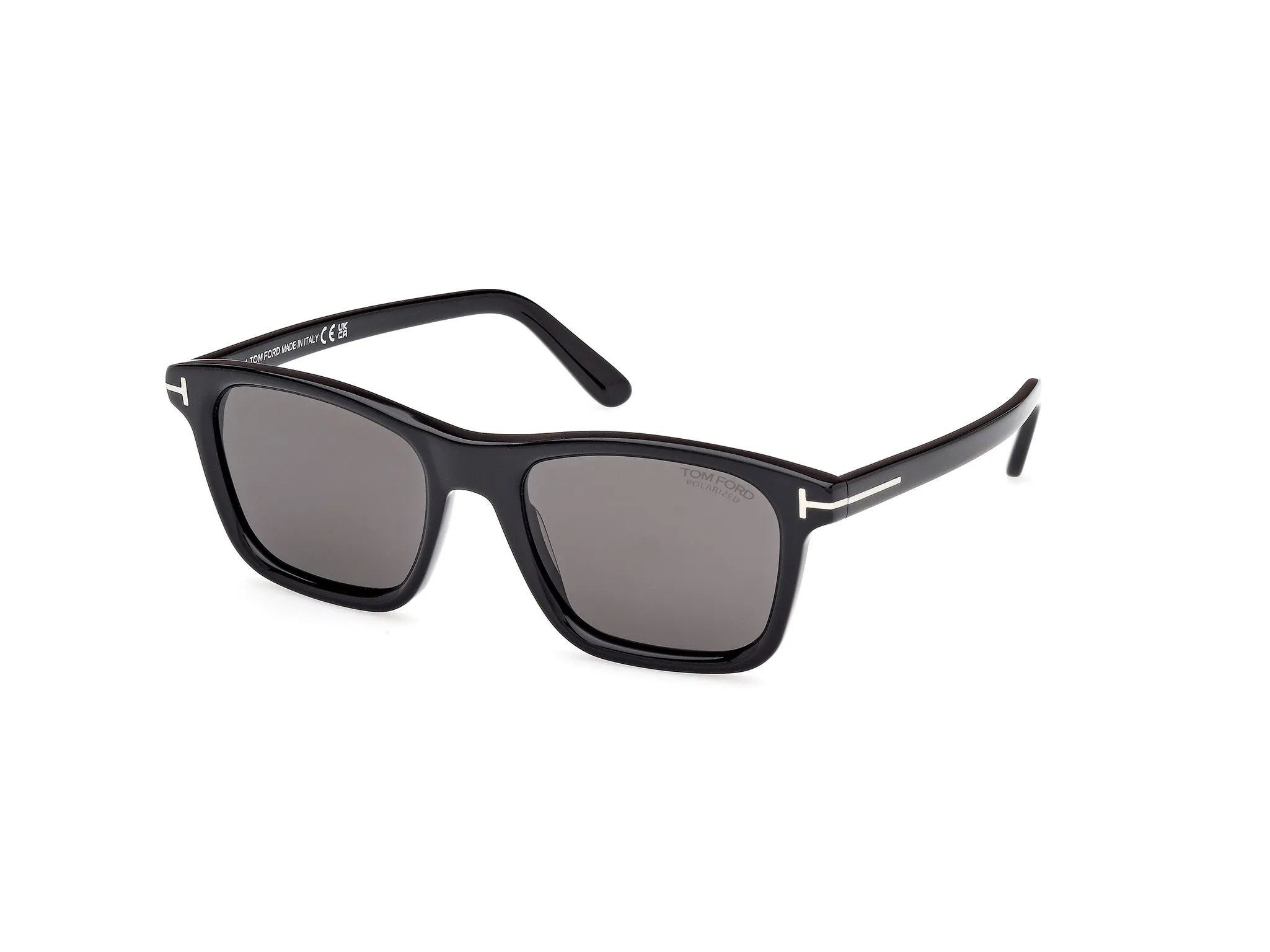 TOM FORD FT1179 BARRON 01D Occhiali da sole Acetato Nero Fumo Squadrata Polarizzata - immagine 1