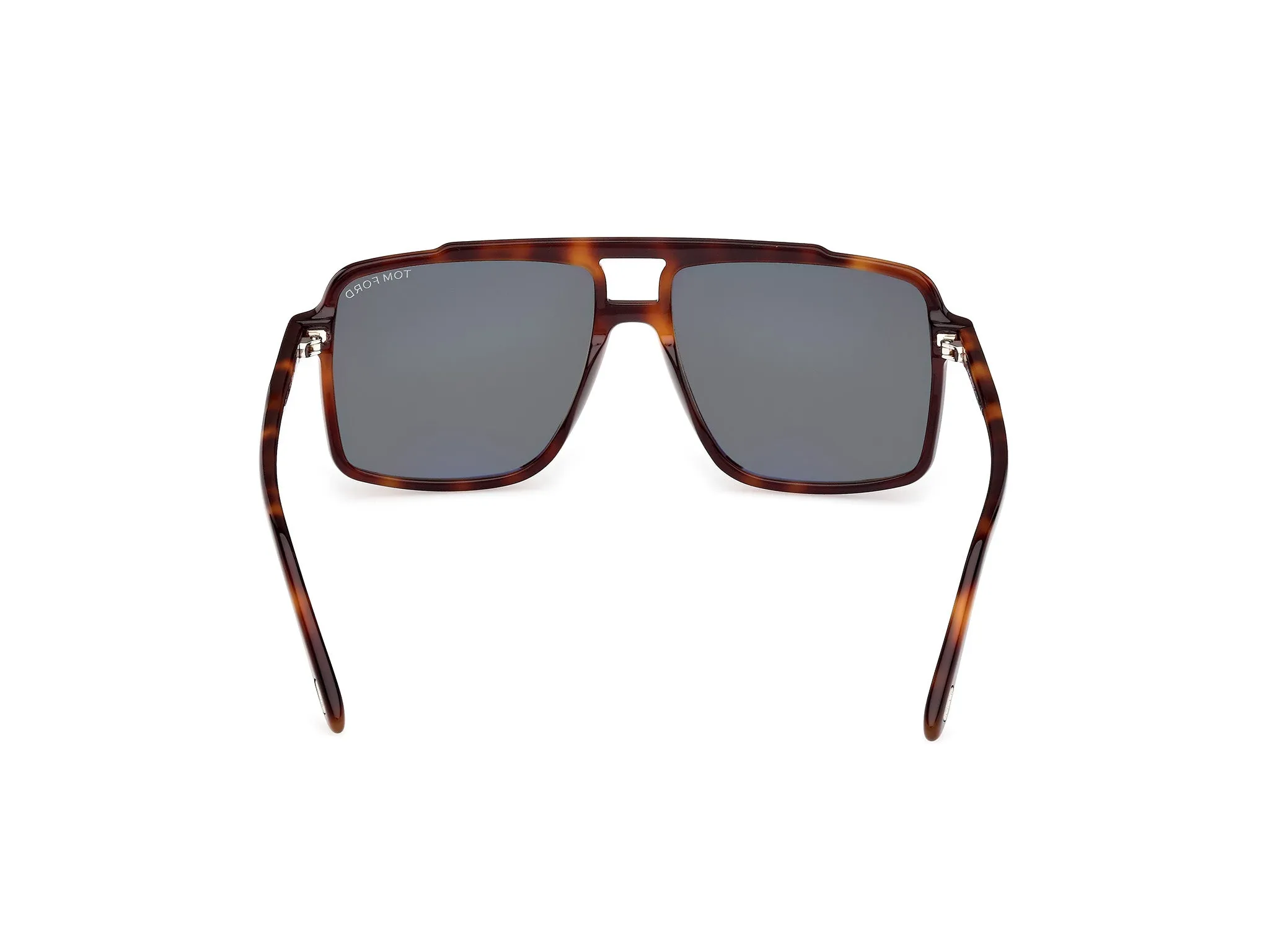 TOM FORD FT1177 KEMP 53N Occhiali da sole Acetato Havana Verde Squadrata Normale - immagine 4
