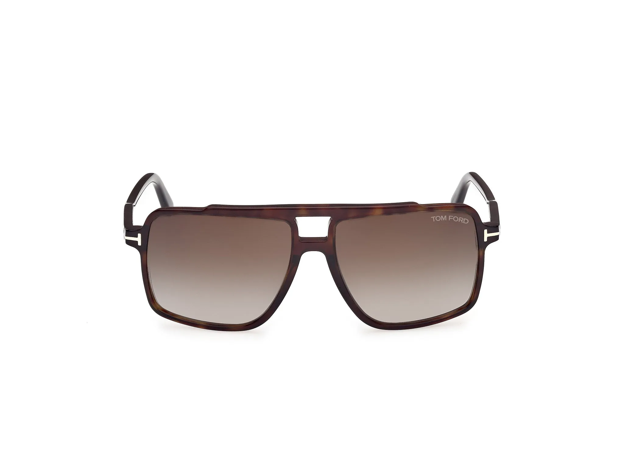 TOM FORD FT1177 KEMP 52B Occhiali da sole Acetato Havana Grigio Squadrata Normale Sfumato - immagine 2