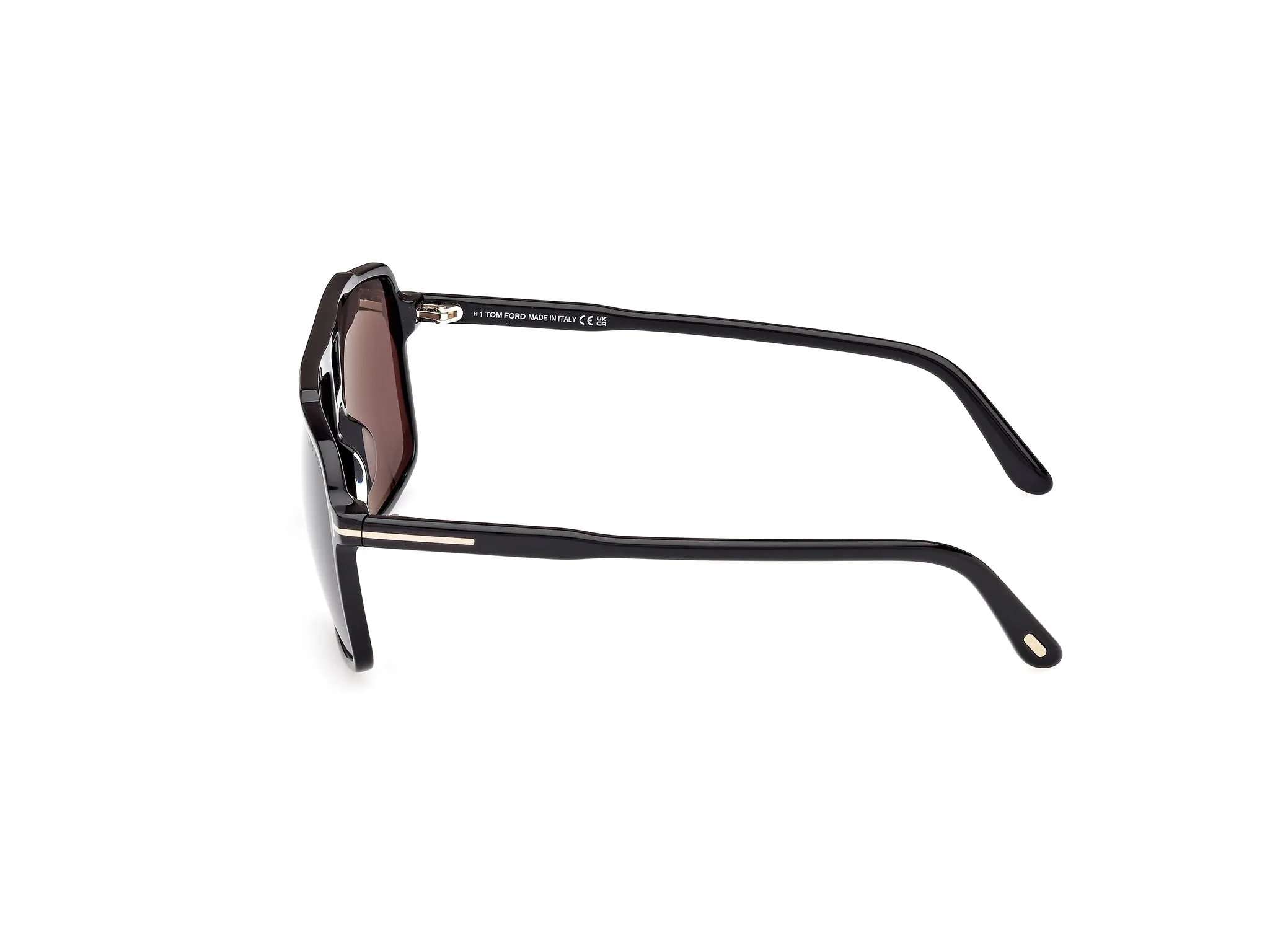 TOM FORD FT1177 KEMP 01A Occhiali da sole Acetato Nero Fumo Squadrata Normale - immagine 3