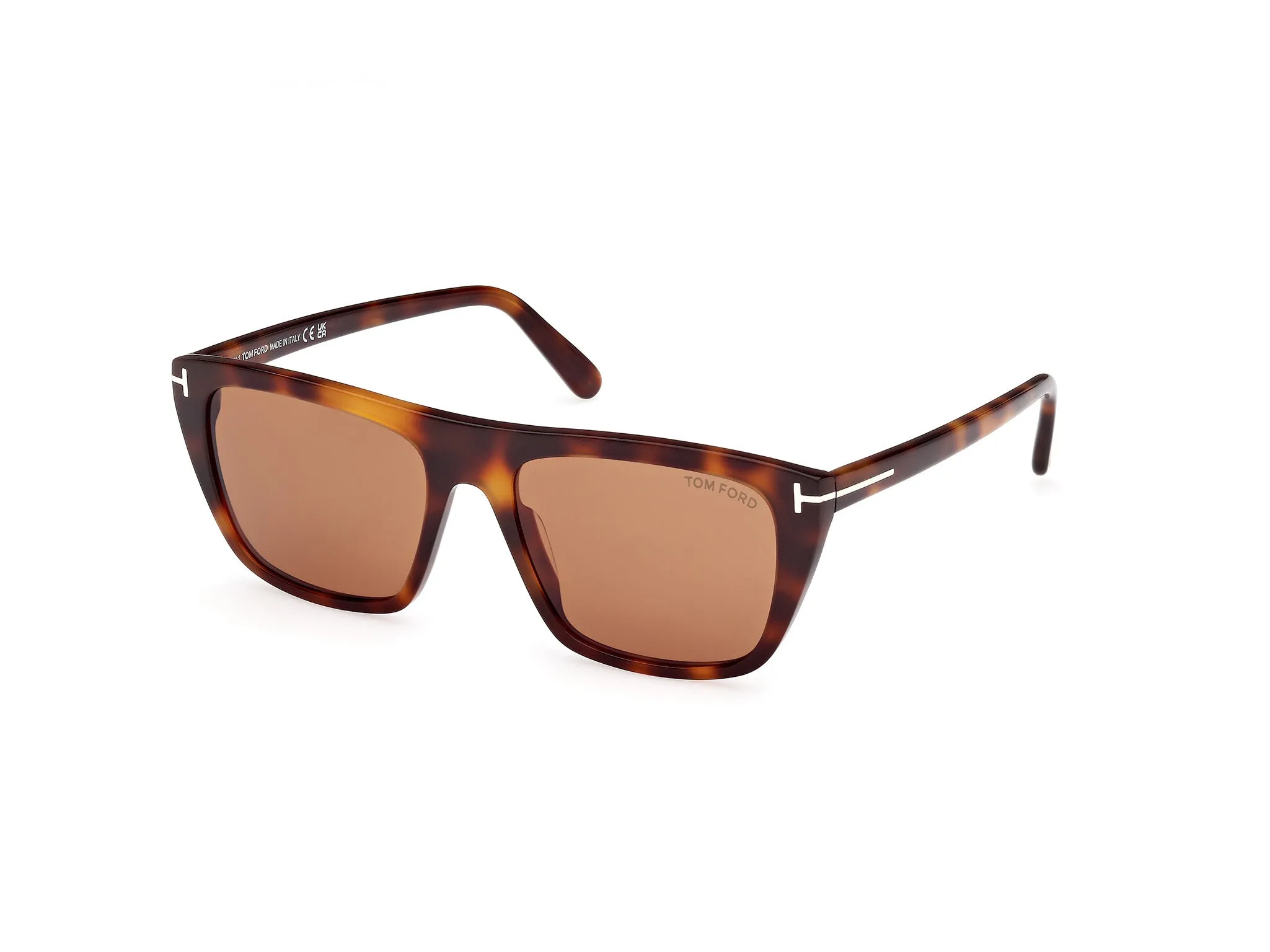 TOM FORD FT1175 ASLAN 53E Occhiali da sole Acetato Havana Marrone Squadrata Normale - immagine 1